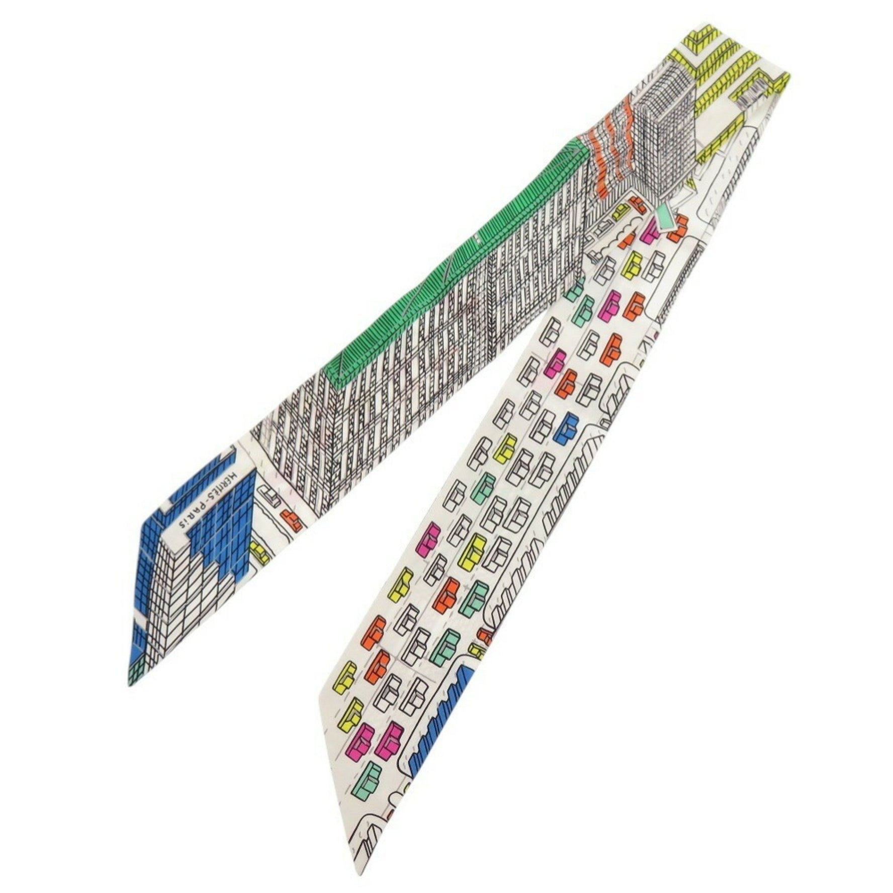 Hermes Twilly Pantin City Silk Multicolor Scarf Muffler
