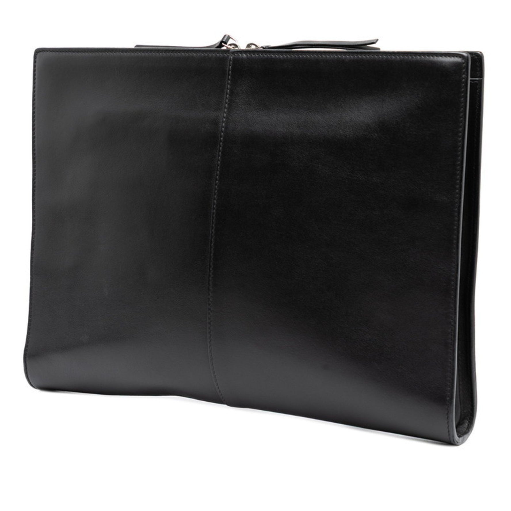 Balenciaga logo clutch bag/second bag in leather .