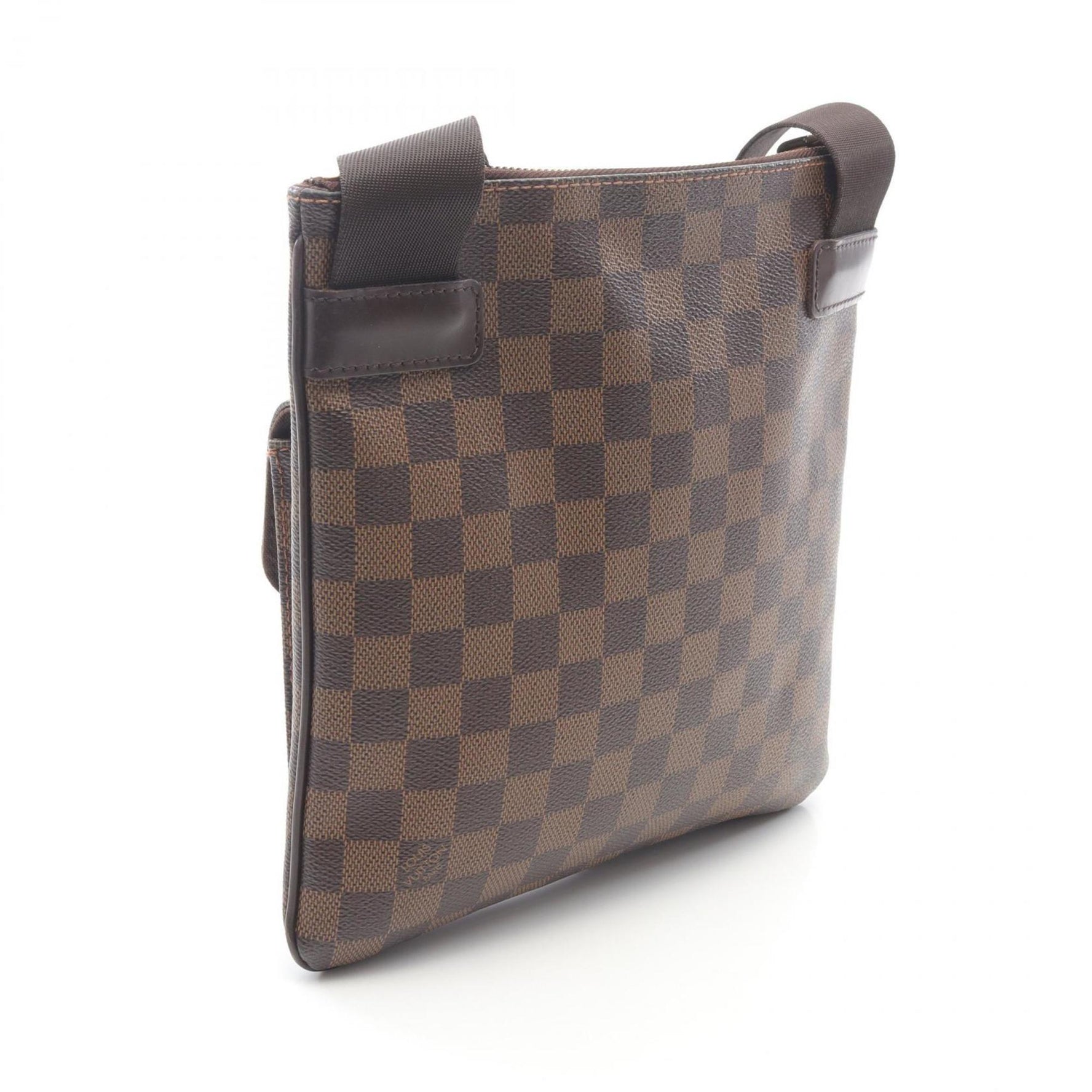 Louis Vuitton Pochette Merville Shoulder Bag, Coated Canvas and Leather with Damier Finish, Brown