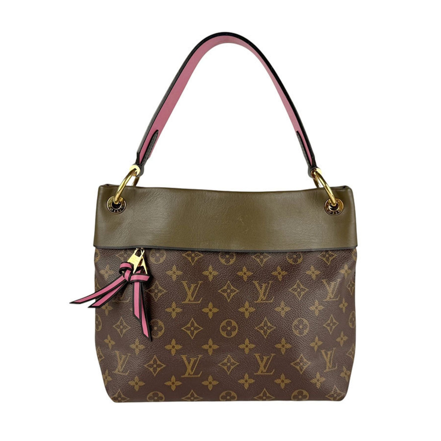 Louis Vuitton Monogram Tuileries Besace Shoulder Bag in Canvas, Brown, Khaki, and Pink