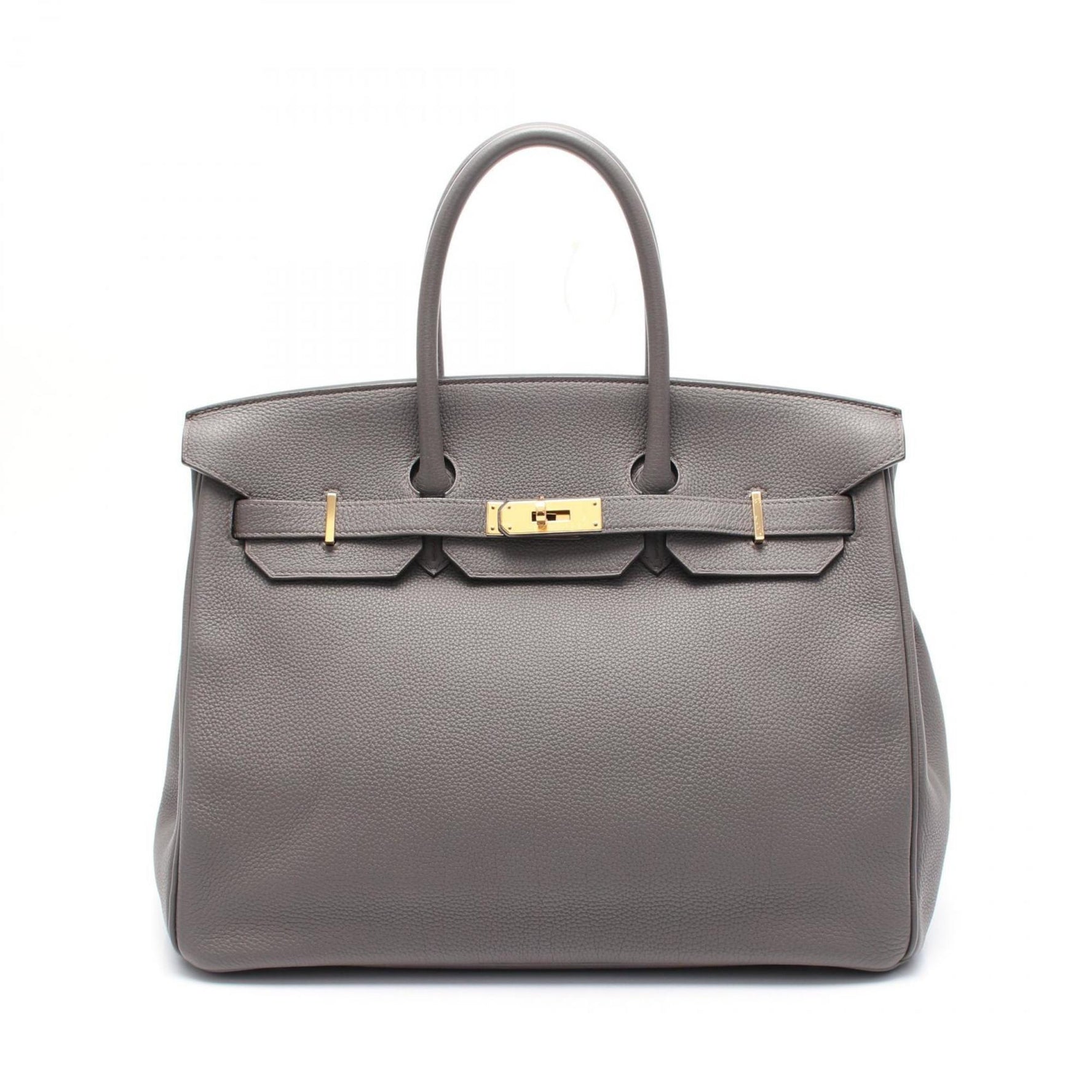 Hermes HERMES Birkin 35 Handbag Leather Togo Women's Grey