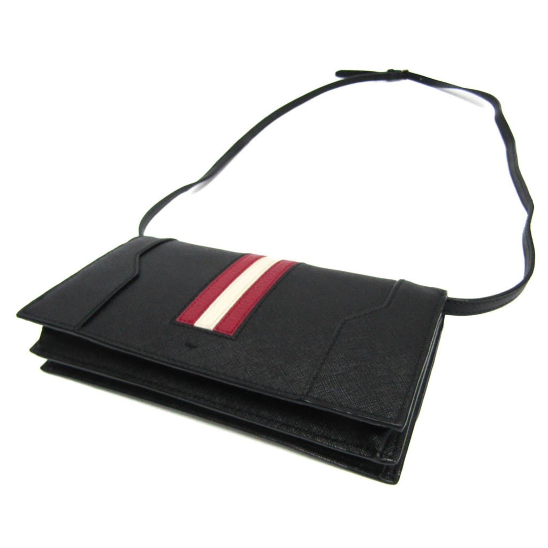 Bally Women's Leather Chain/Shoulder Wallet Black