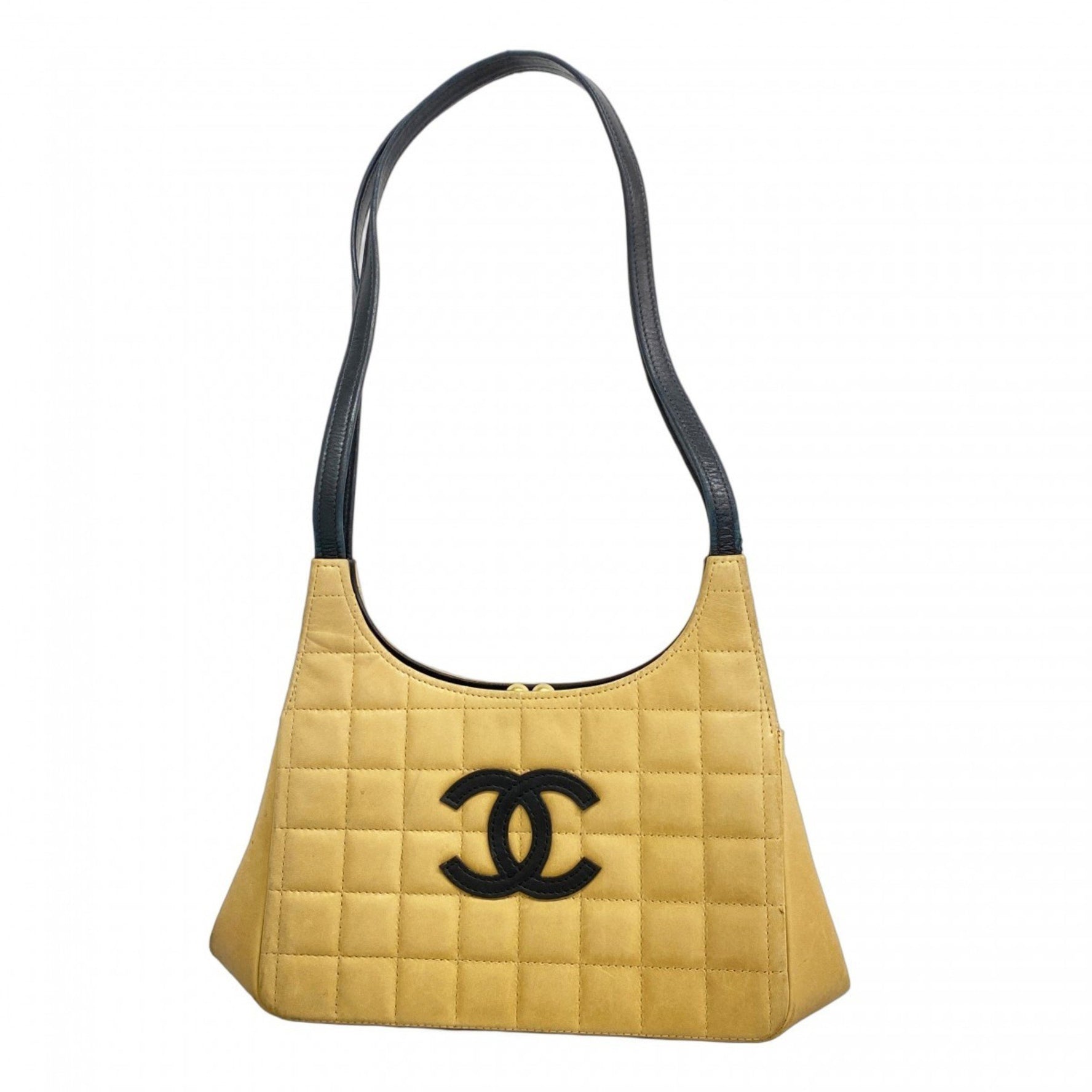 Chanel Chocobar Shoulder Bag, Lambskin, Brown, Black