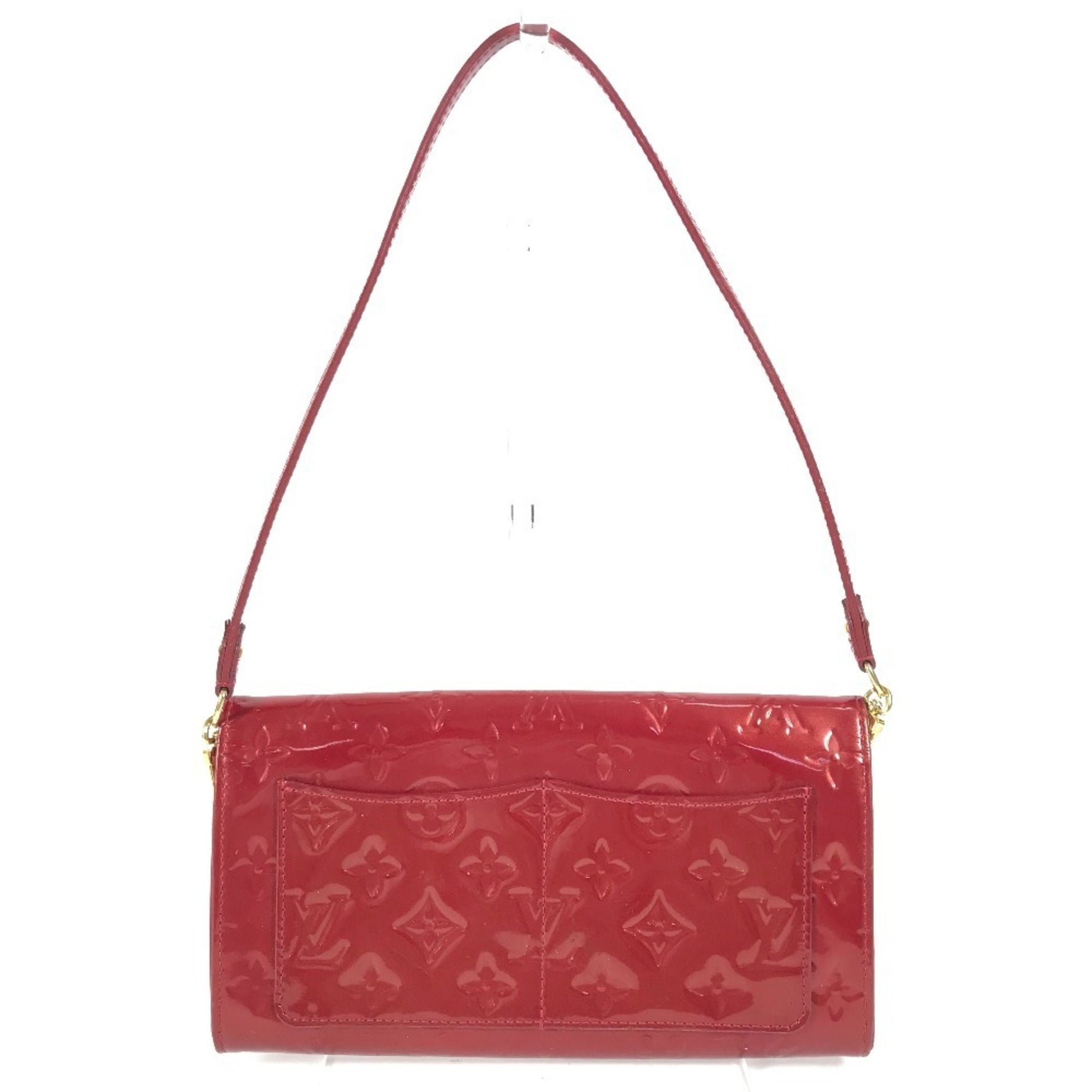 Louis Vuitton Monogram Vernis Rossmore MM Bag Shoulder Clutch Canvas Pomme d'Amour Red