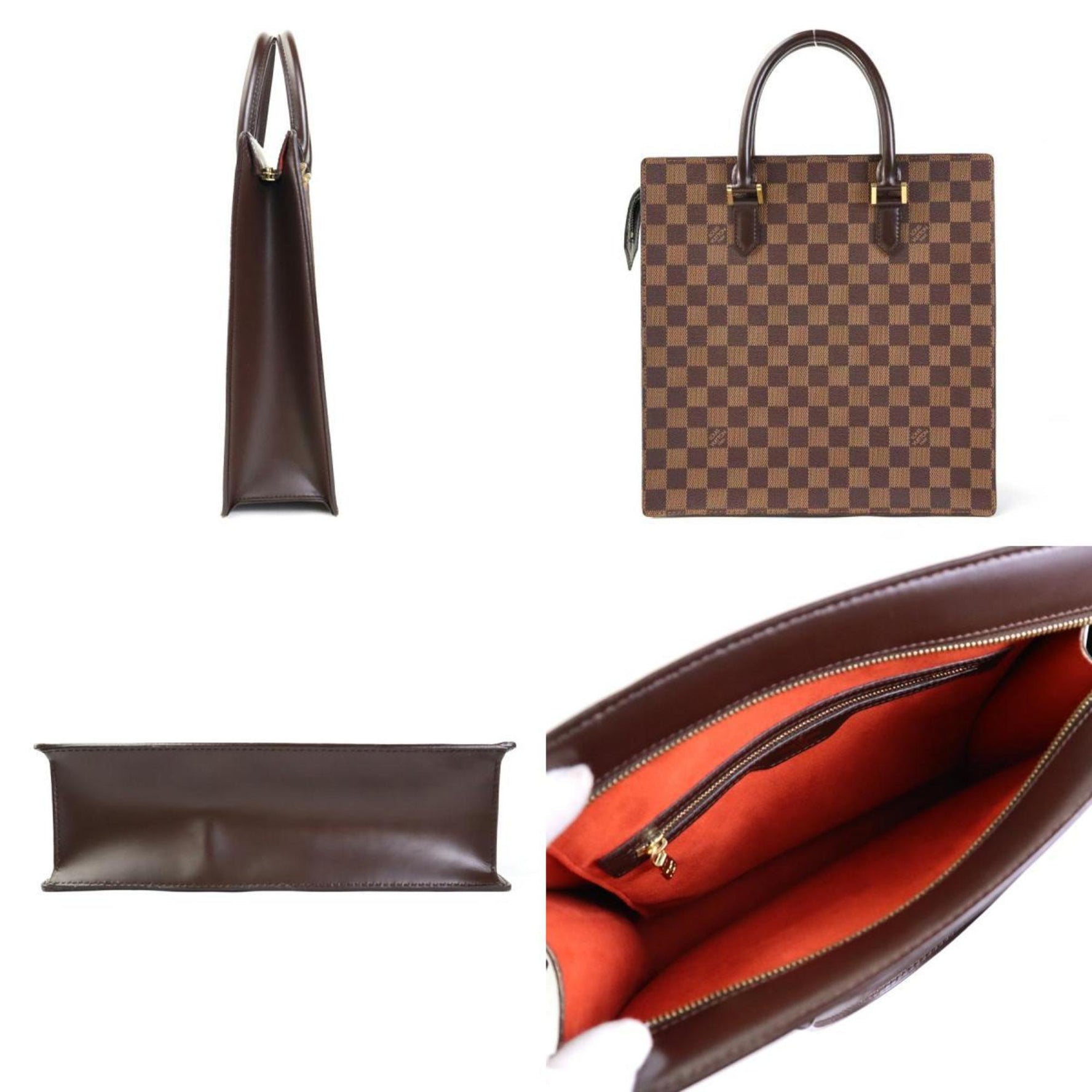 Louis Vuitton LOUIS VUITTON Handbag Damier Venice PM Canvas Brown Gold Men's Women's N51145 e59251k