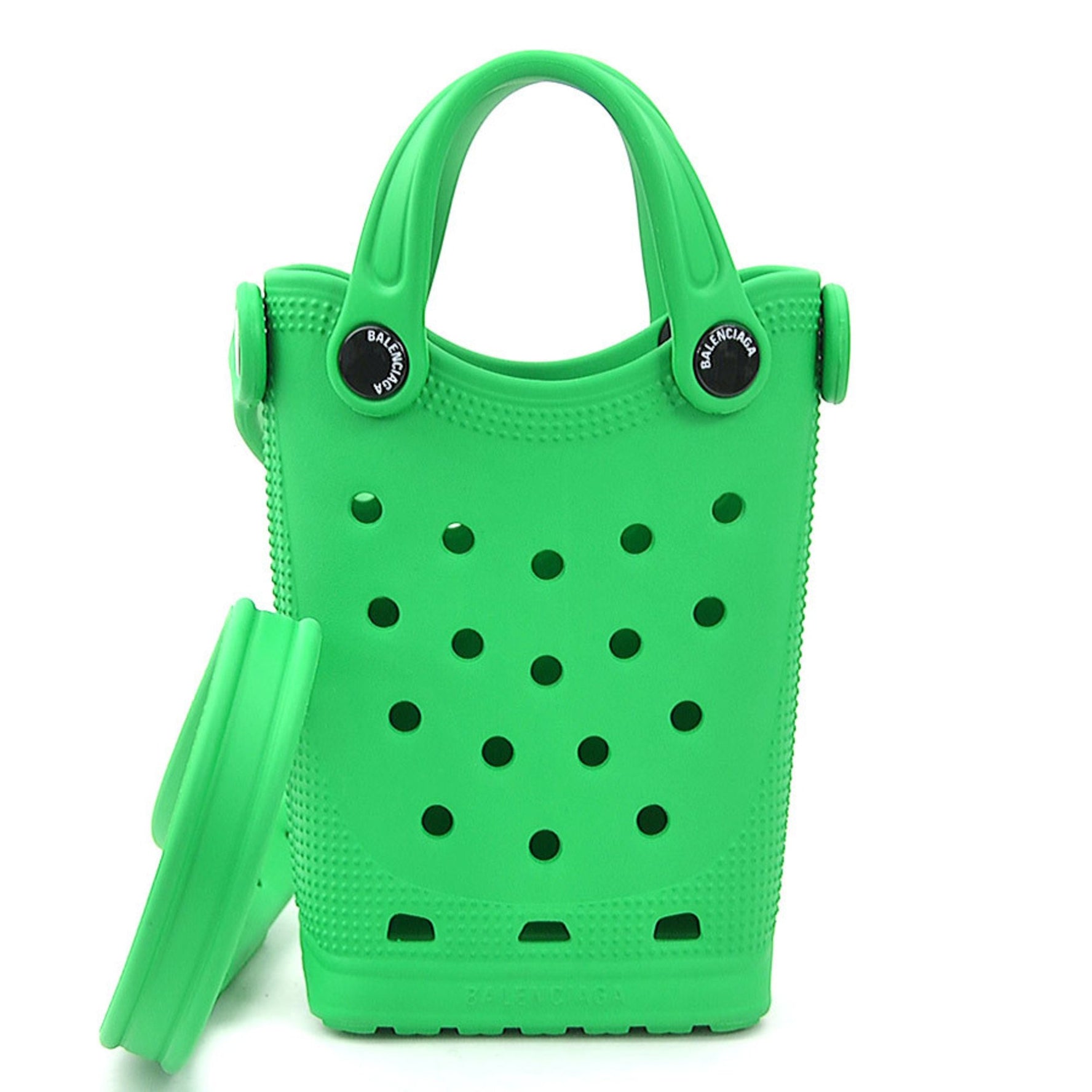 BALENCIAGA Phone Pouch Shoulder Bag Crocs Collaboration Rubber Green Men's Women's 55867k