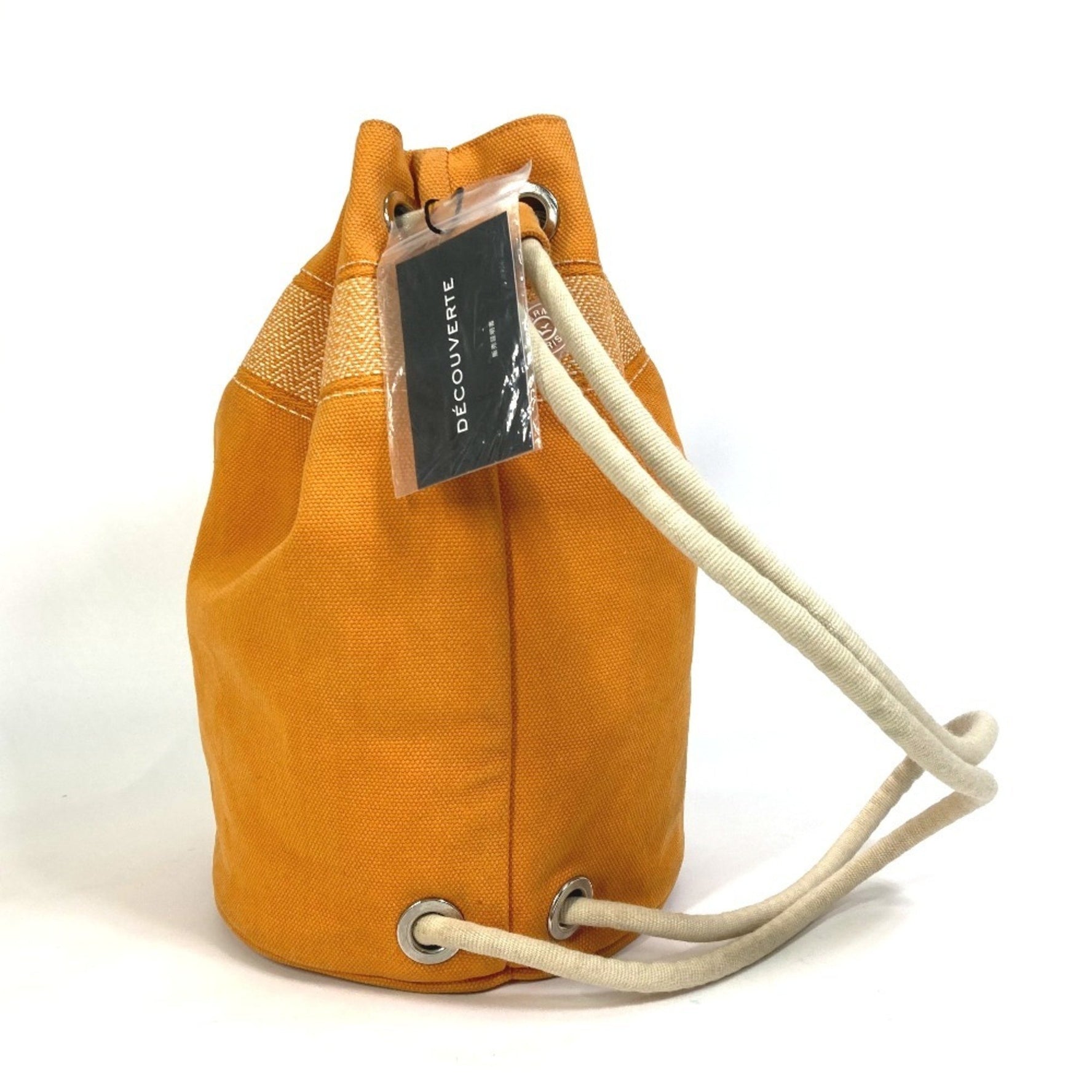 HERMES Sac Marine Recife MM Drawstring One-Shoulder Bag, Cotton