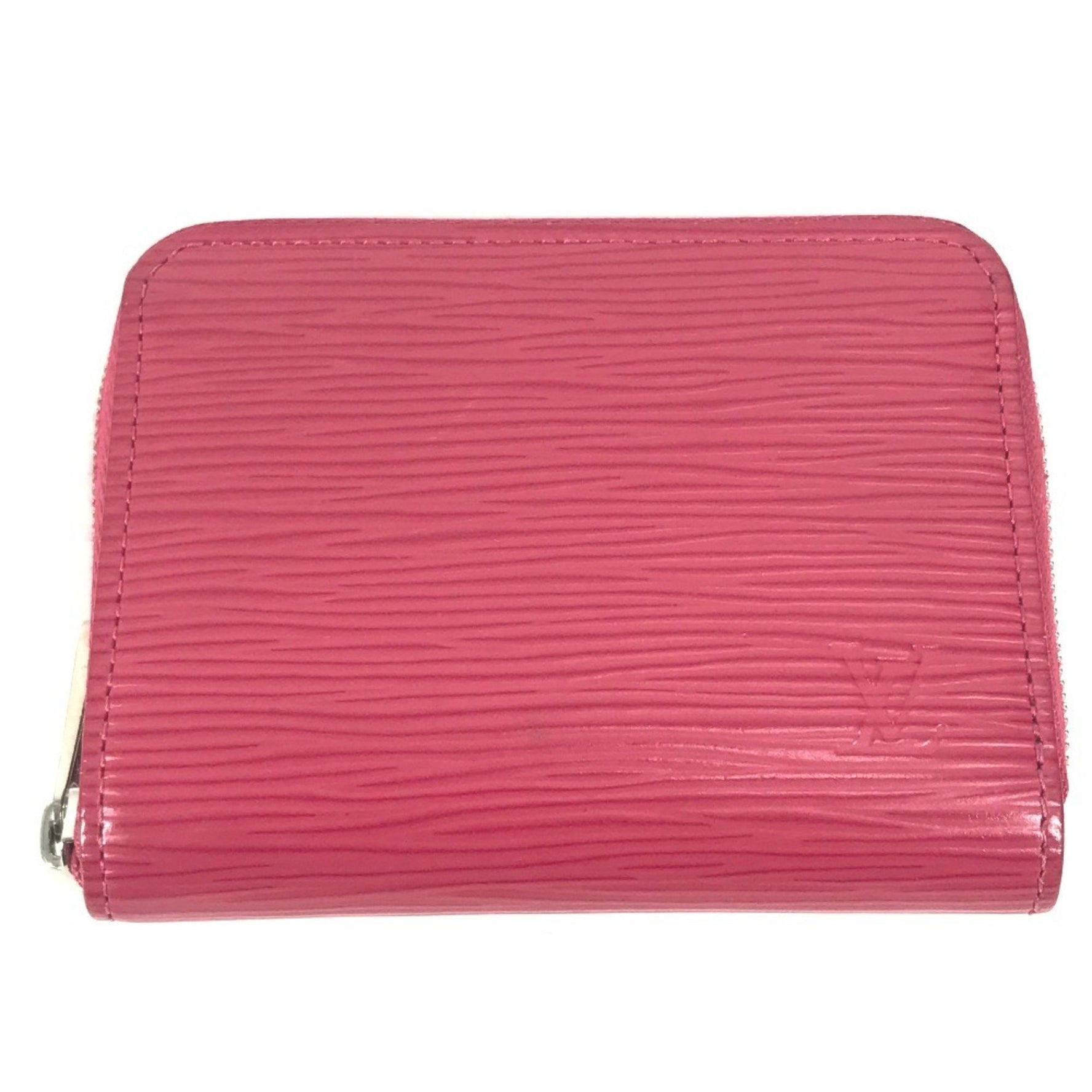 Louis Vuitton Epi Zipper Coin Purse Wallet Round Wallet/Coin Case Leather Fuchsia Pink