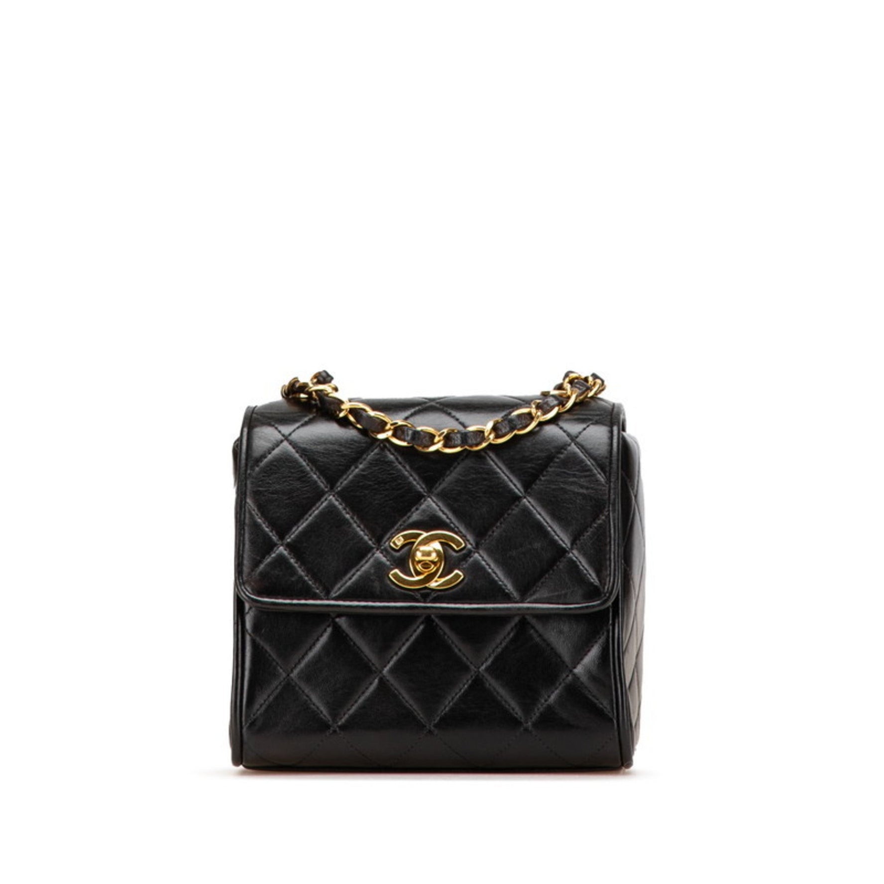 CHANEL Matelasse Coco Mark Chain Shoulder Bag in Lambskin