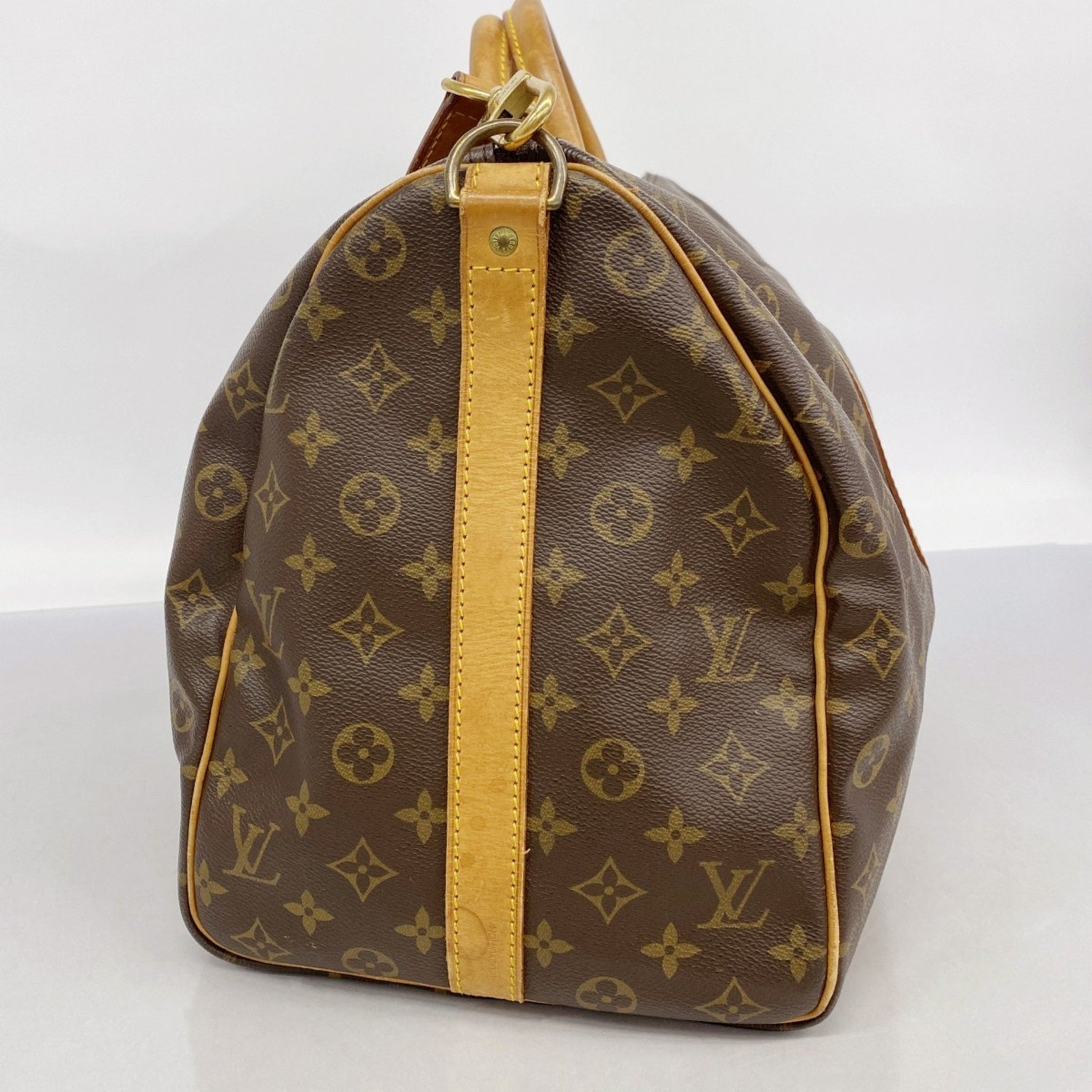 Louis Vuitton Monogram Keepall Bandouliere 50 Boston Bag M41416 Brown Men's and Women's