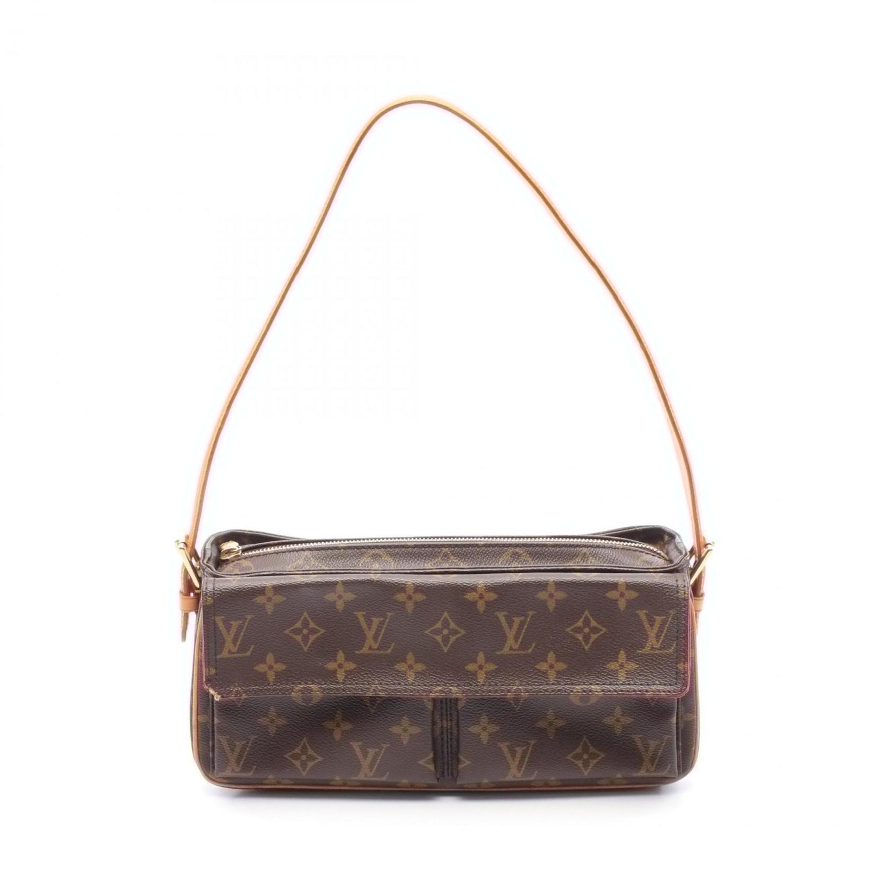Louis Vuitton Viva Cite MM Monogram Shoulder Bag Coated Canvas Leather
