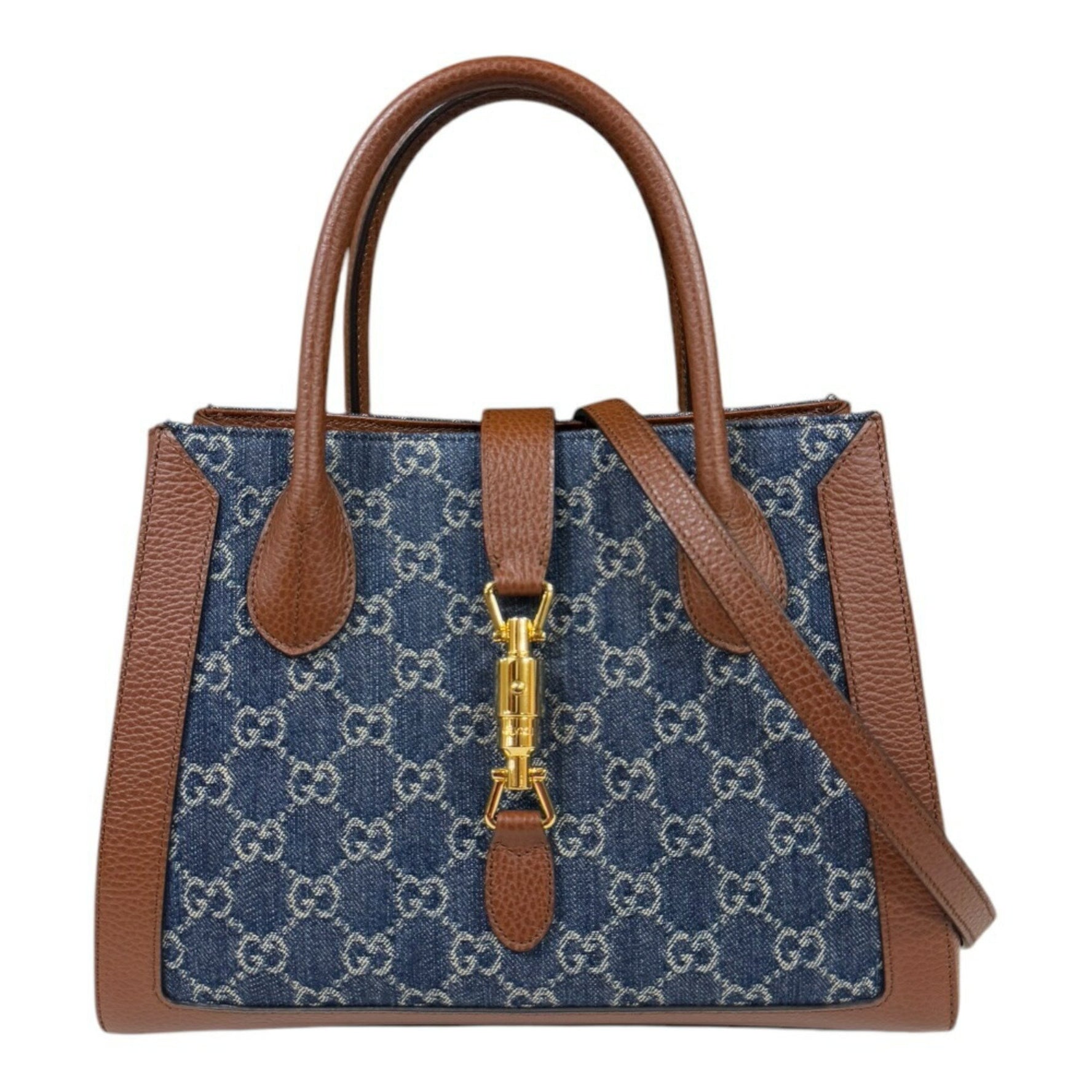 Gucci Jackie Shoulder Bag Denim Blue
