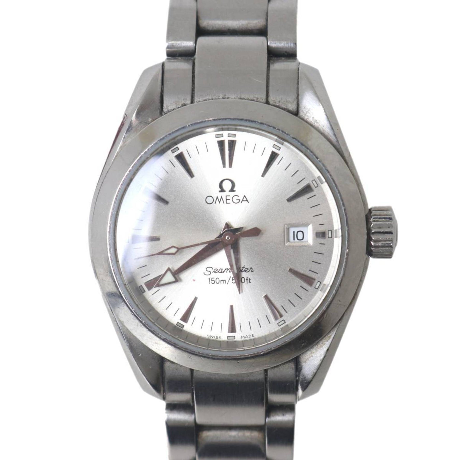 OMEGA Seamaster Aqua Terra Ladies' Quartz Watch, Silver/SS ES