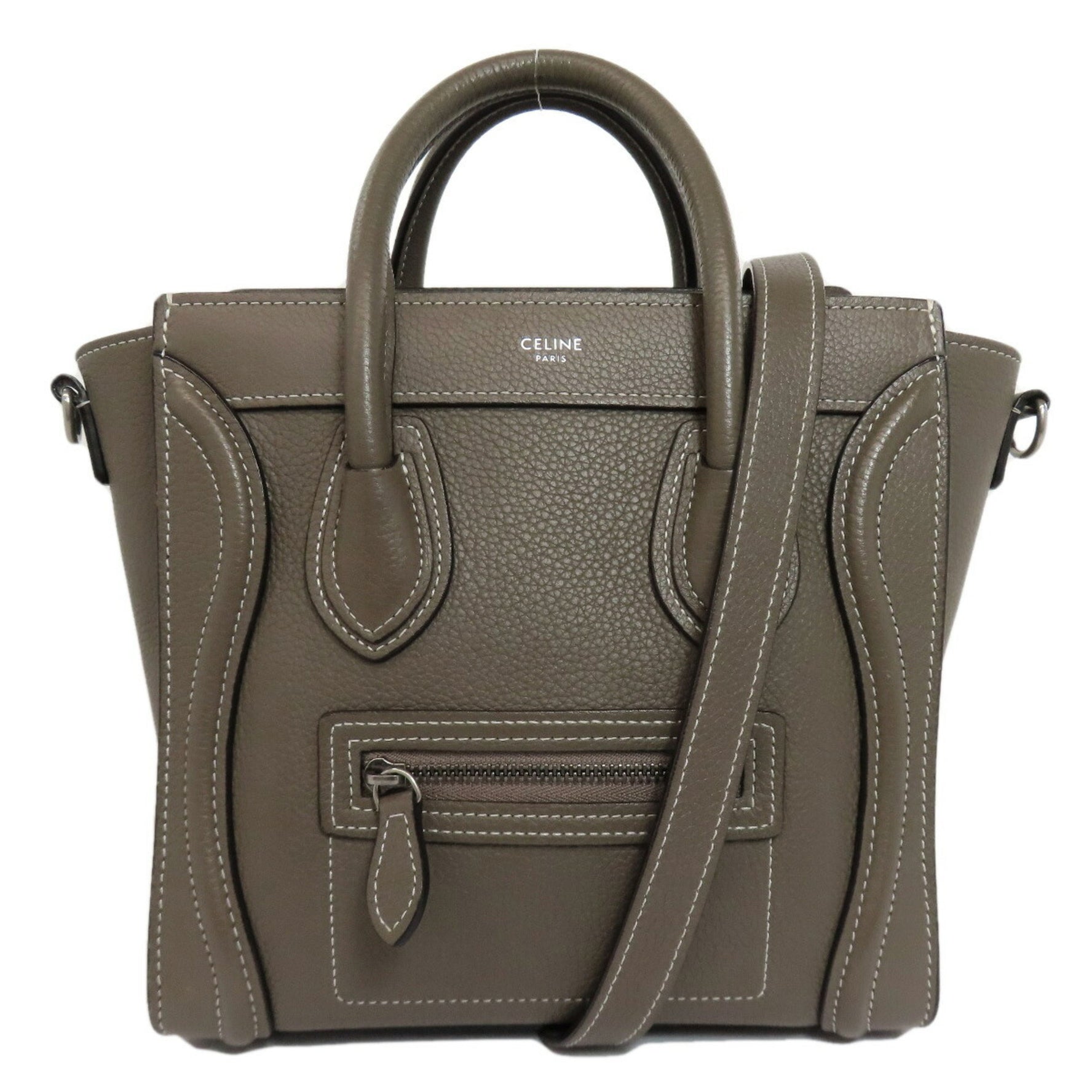 Celine Luggage Nano handbag in calfskin .