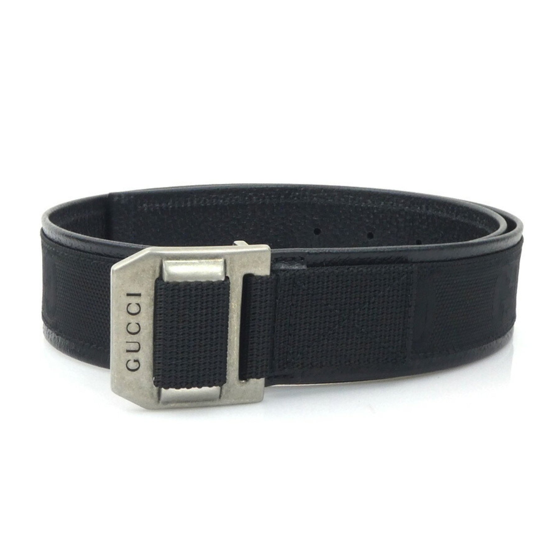 Gucci Belt Leather Nylon Men's