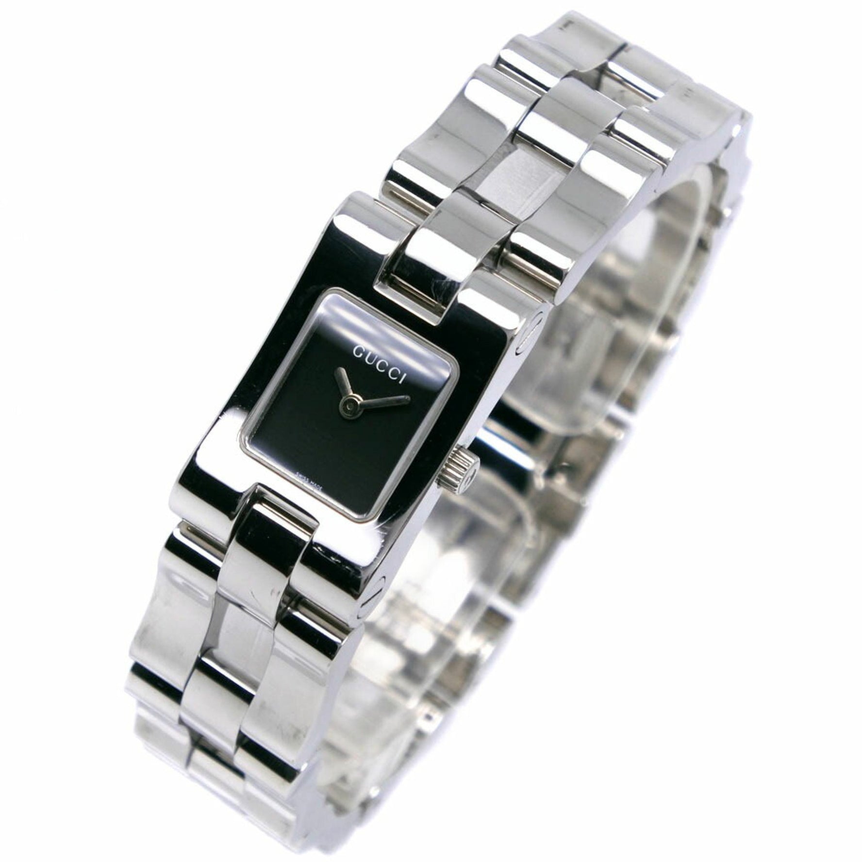 Gucci GUCCI Watch 2305L Stainless Steel Quartz Analog Display Black Dial Women's