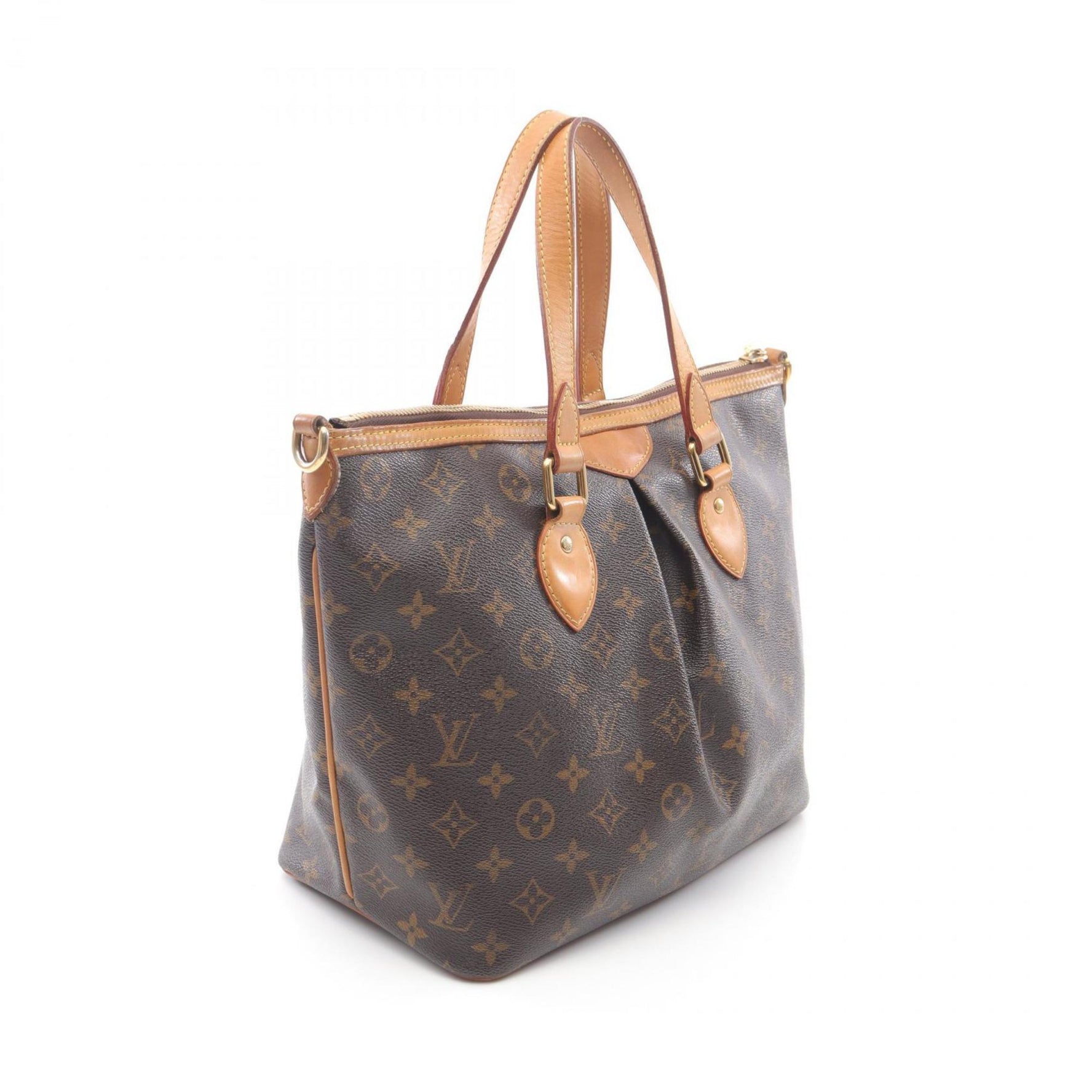 Louis Vuitton Palermo PM Monogram Handbag, Coated Canvas and Leather, Brown