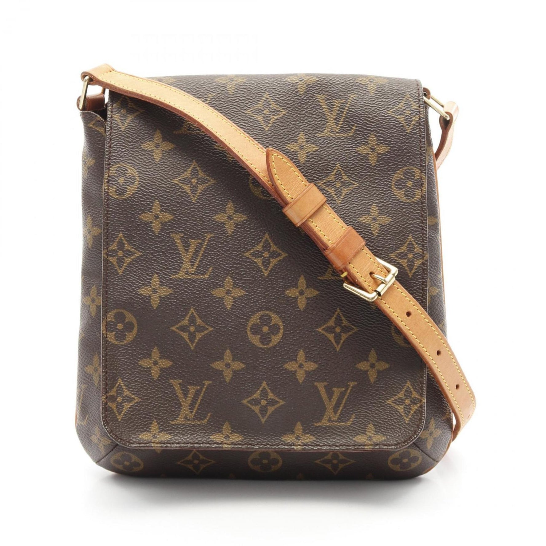 Louis Vuitton Musette Salsa Short Strap Shoulder Bag Coated Canvas Leather Monogram