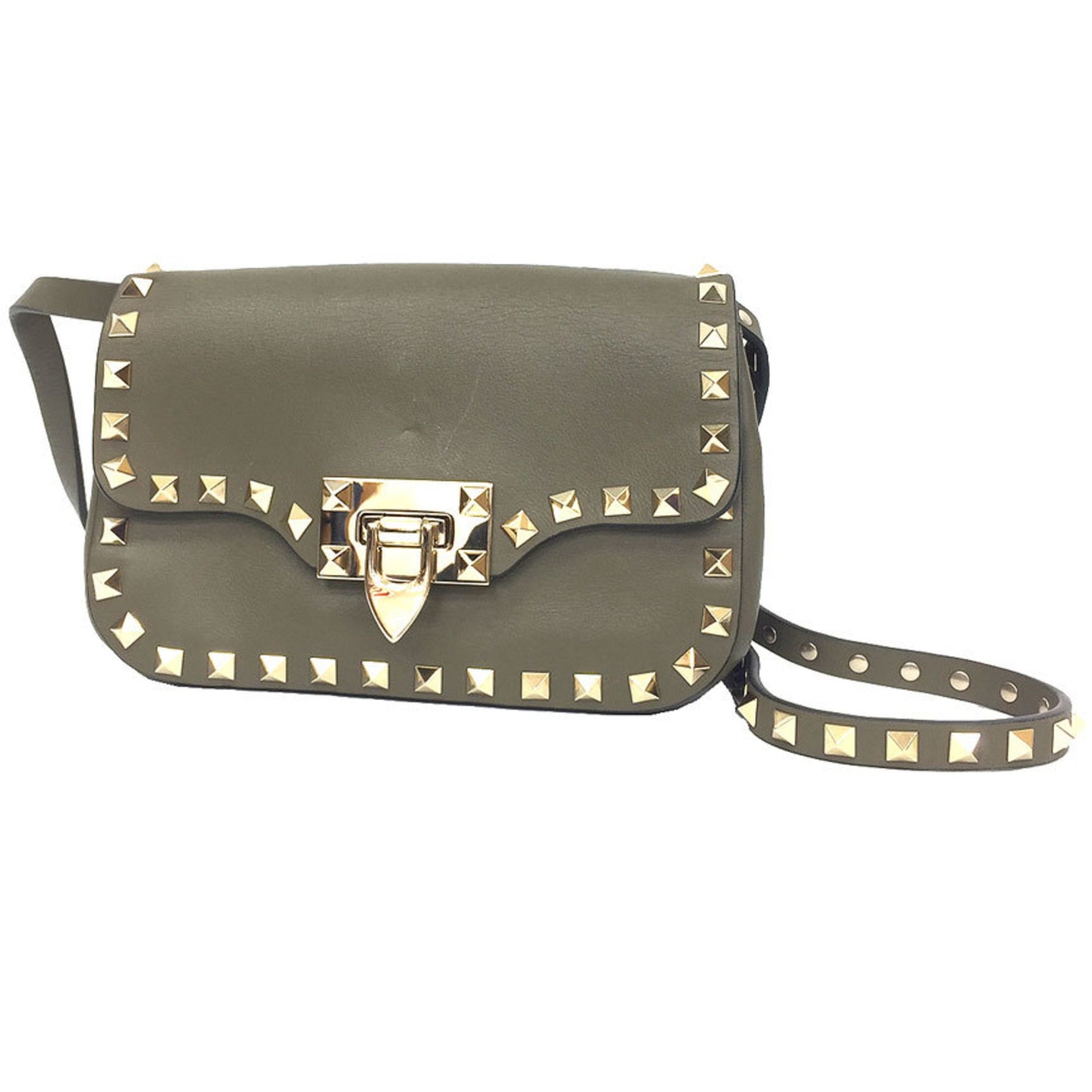 Valentino Garavani Rockstud Shoulder Bag Pochette Leather