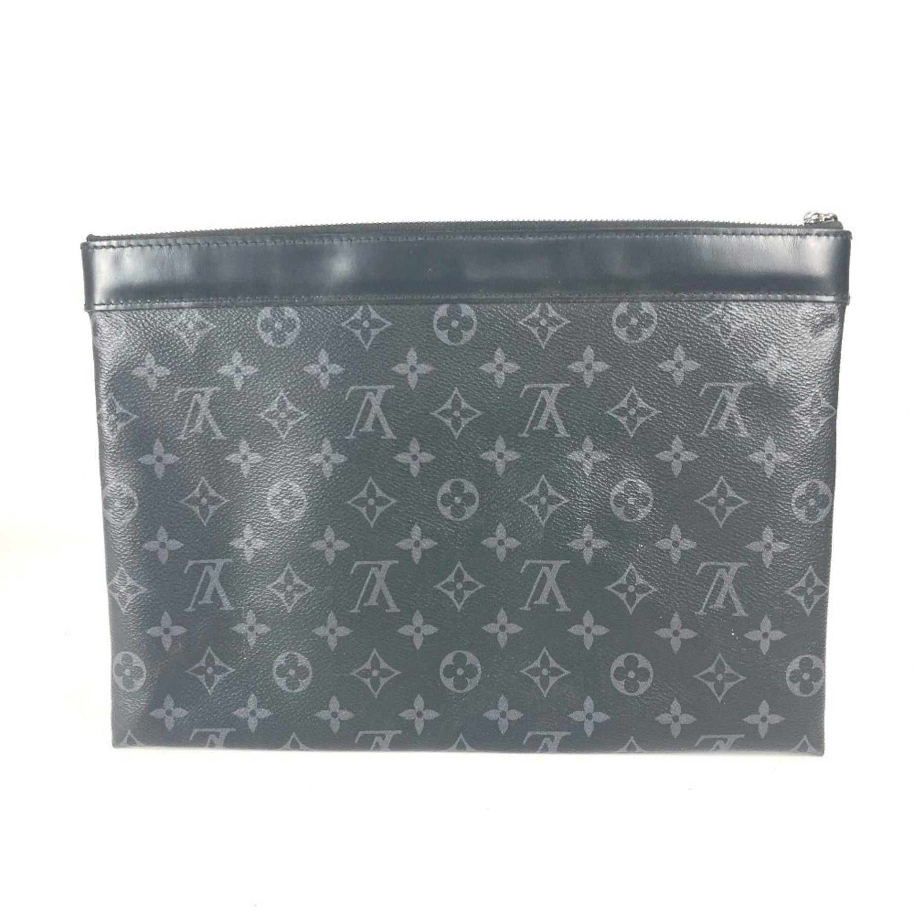 Louis Vuitton Monogram Eclipse Pochette Discovery Bag Pouch Second Clutch Canvas Men's Black