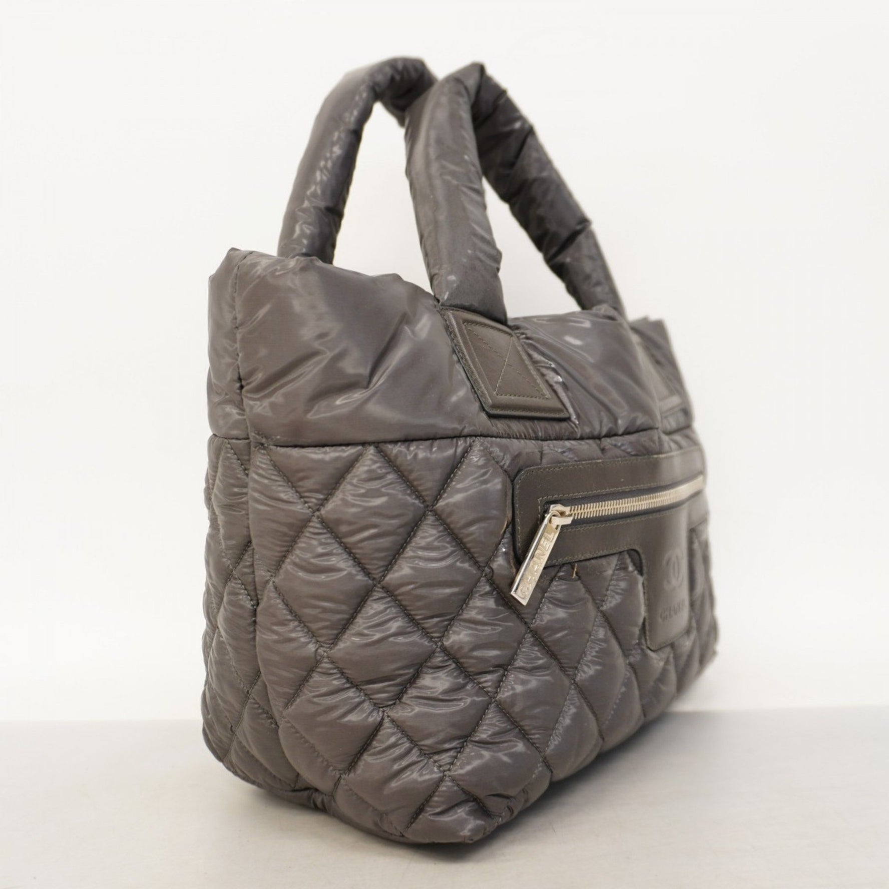 Chanel Coco Cocoon nylon tote bag, grey, for women