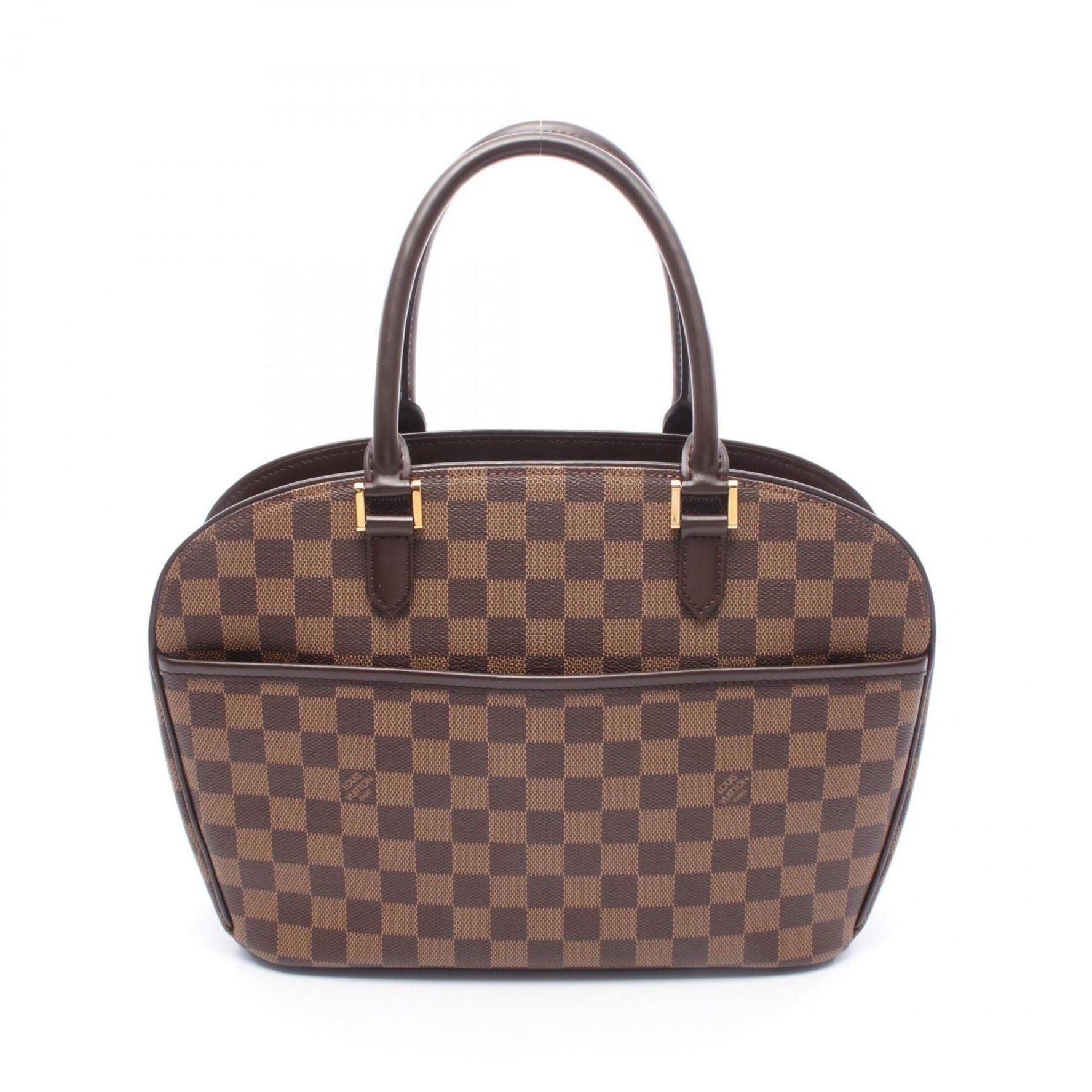 Louis Vuitton Saria Horizontal Handbag, Coated Canvas and Leather with Damier Detail, Brown
