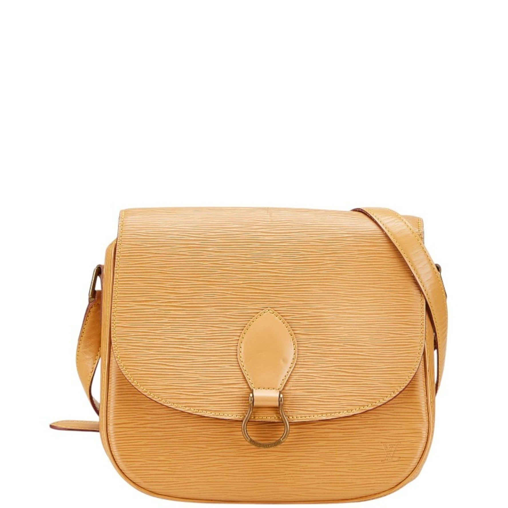 Louis Vuitton Epi Saint-Cloud Shoulder Bag Winnipeg Beige Yellow Leather LOUIS VUITTON