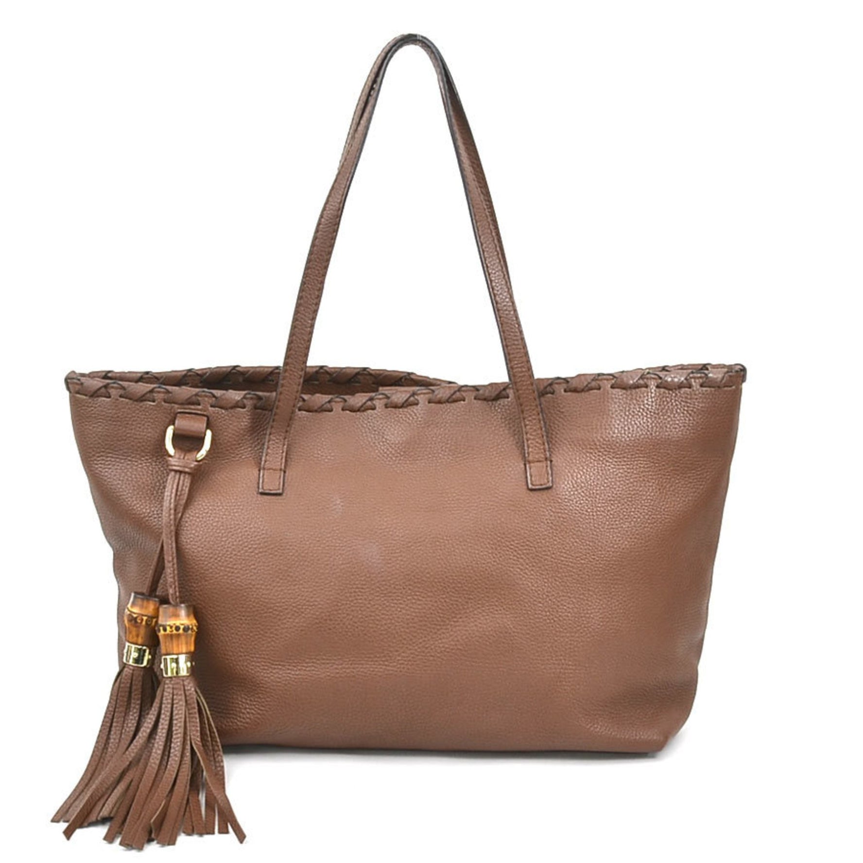 GUCCI Shoulder Bag Tote Bamboo Tassel Leather
