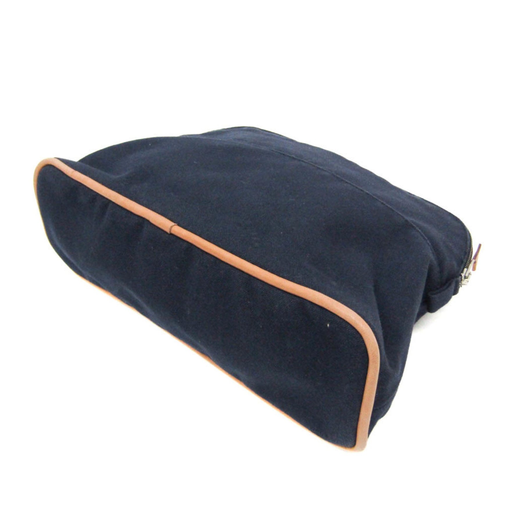 Hermes Bolide MM Women,Men Cotton Pouch Navy
