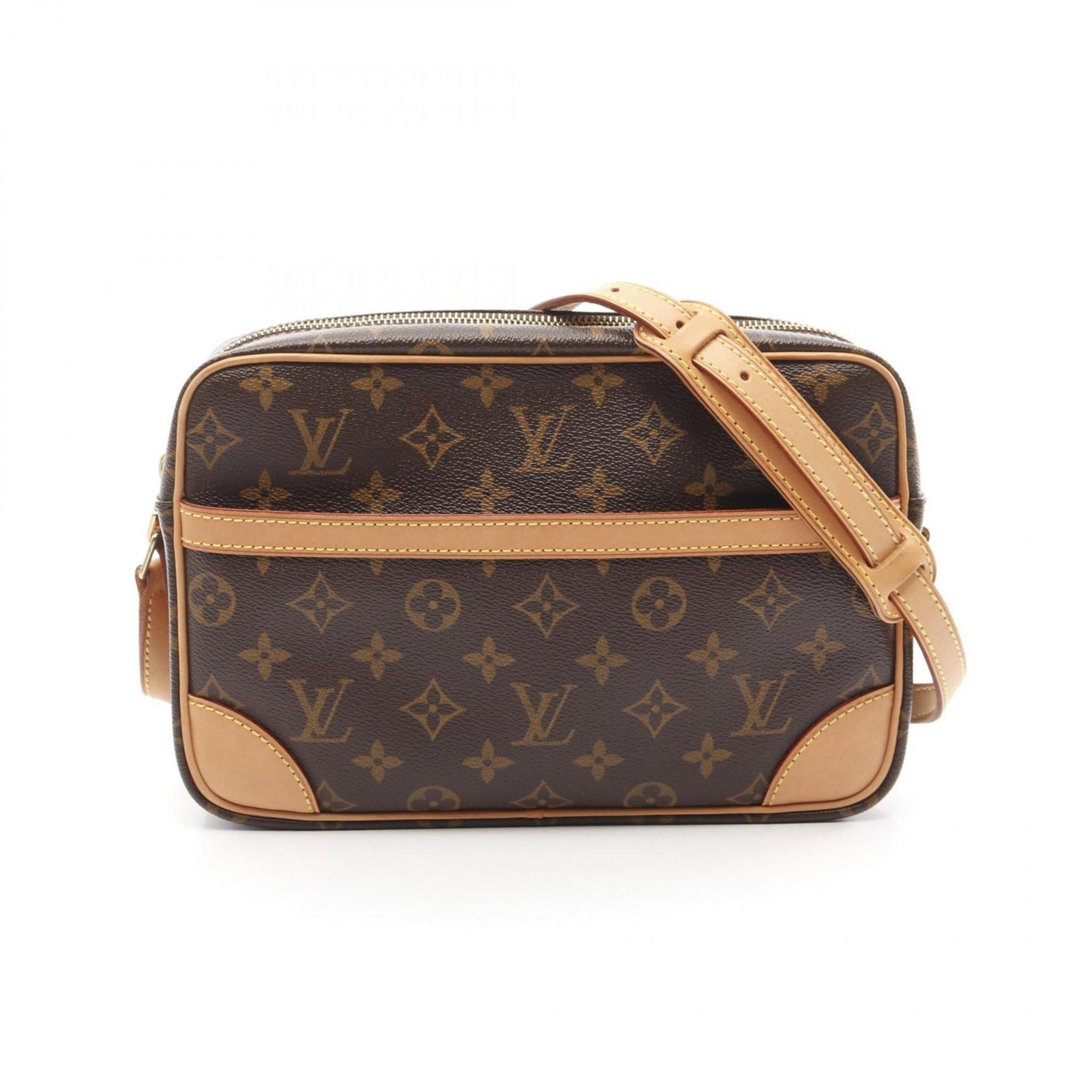 Louis Vuitton Trocadero 27 Shoulder Bag, Coated Canvas, Leather, Monogram, Women's, Brown, M51274