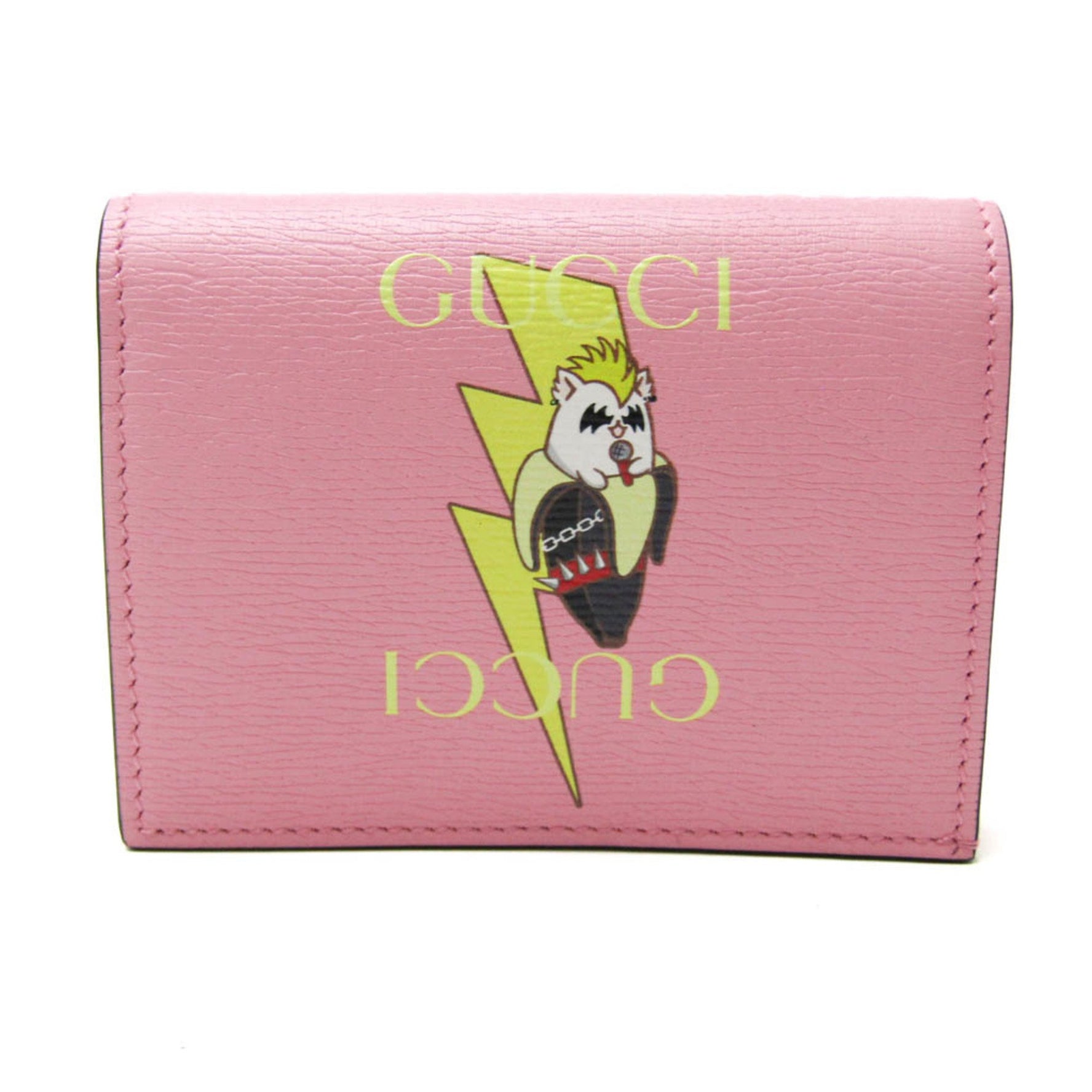 Gucci Bananya Women's Leather Wallet (bi-fold) Multi-color,Pink