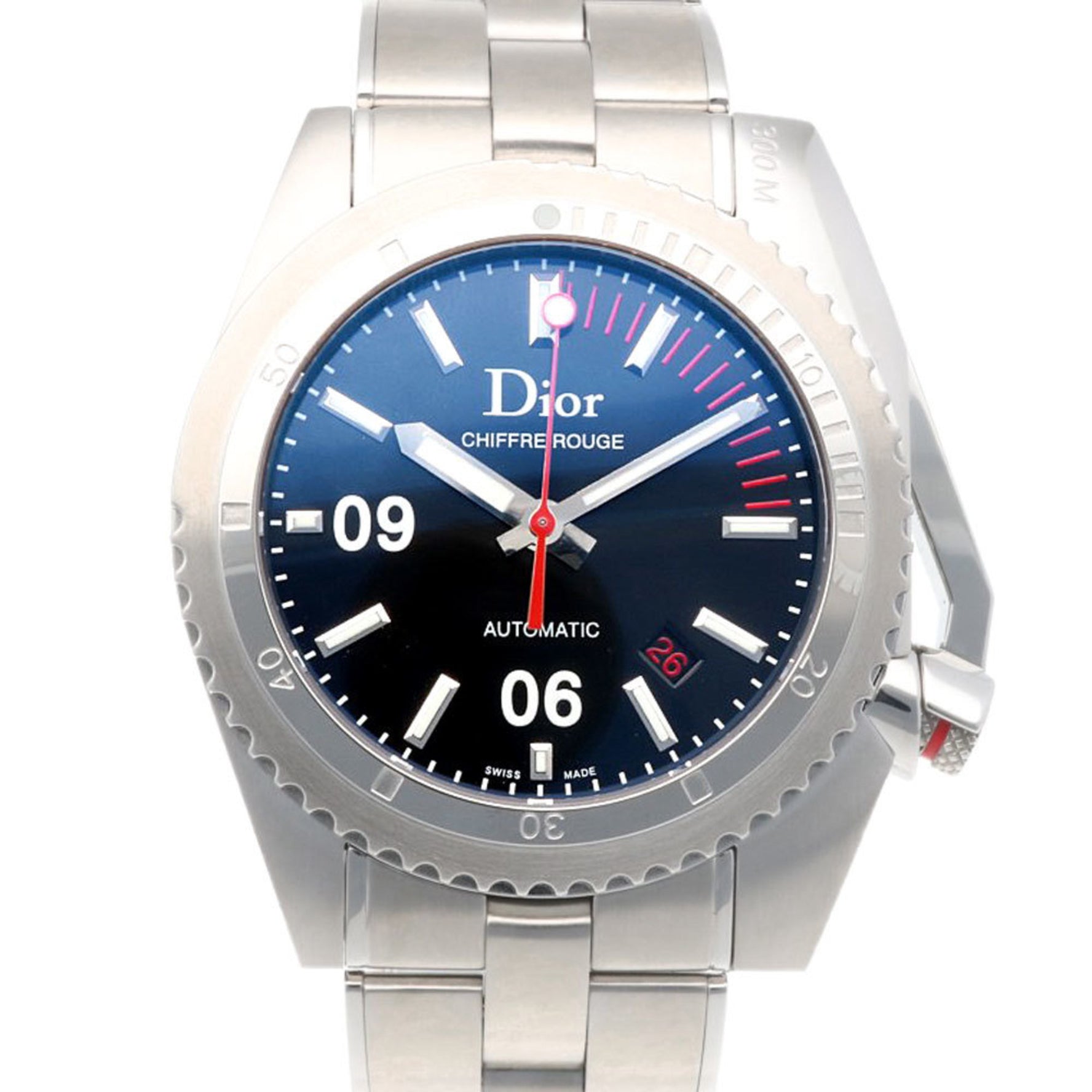 Christian Dior Chiffre Rouge Watch, Stainless Steel, DIOR085510, Automatic, Men's, 300M, Manufacturer's Finish