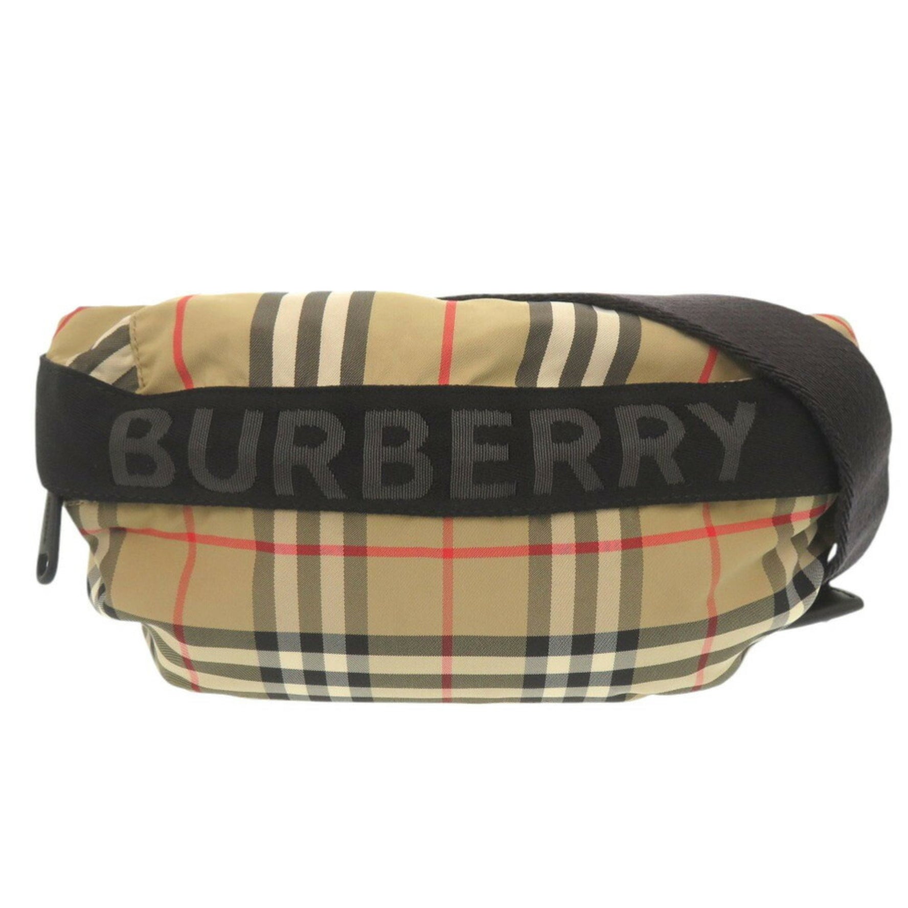 Burberry Check Nylon Beige Body Bag Waist Belt 1219BURBERRY