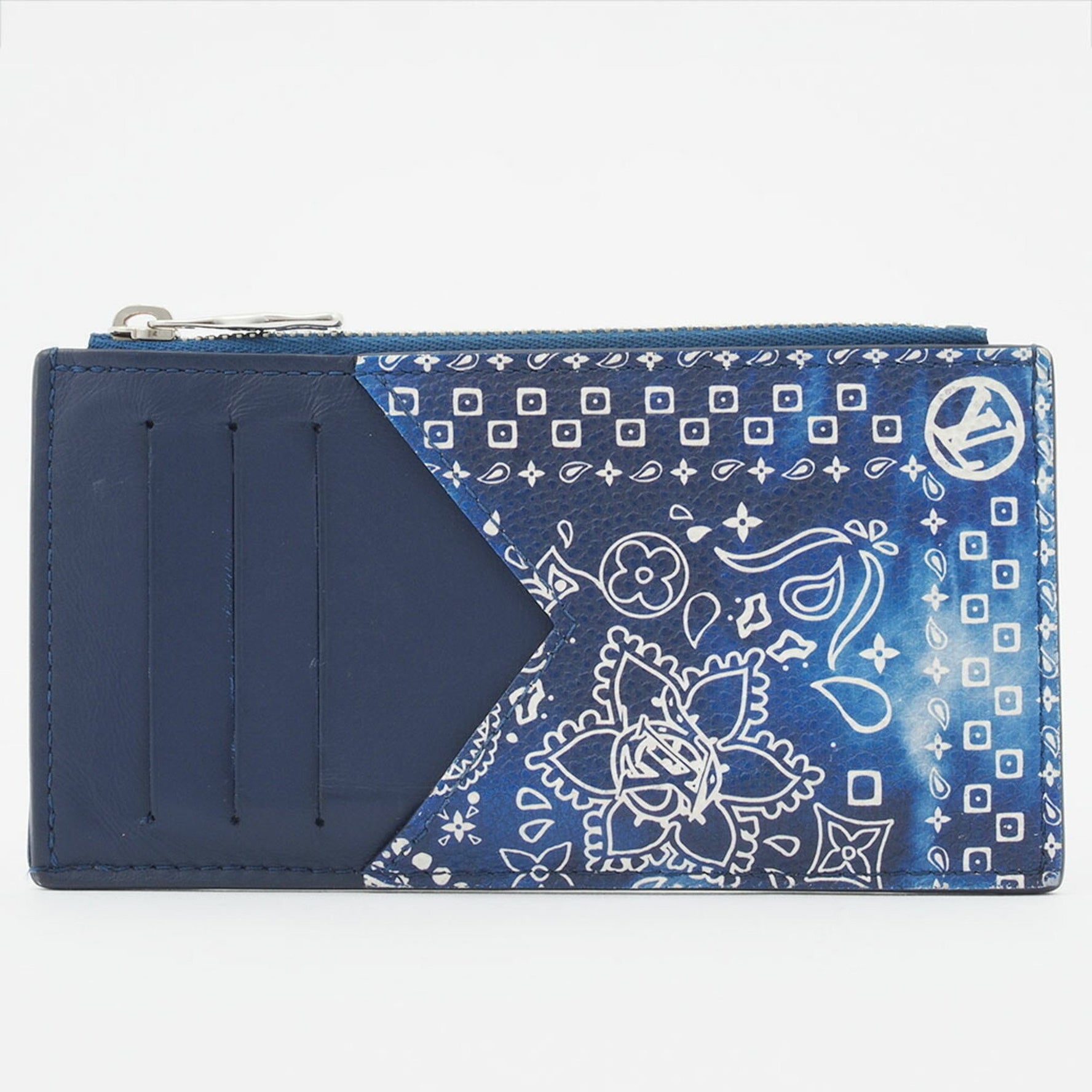 Louis Vuitton Coin Card Holder Case Monogram Bandana Canvas