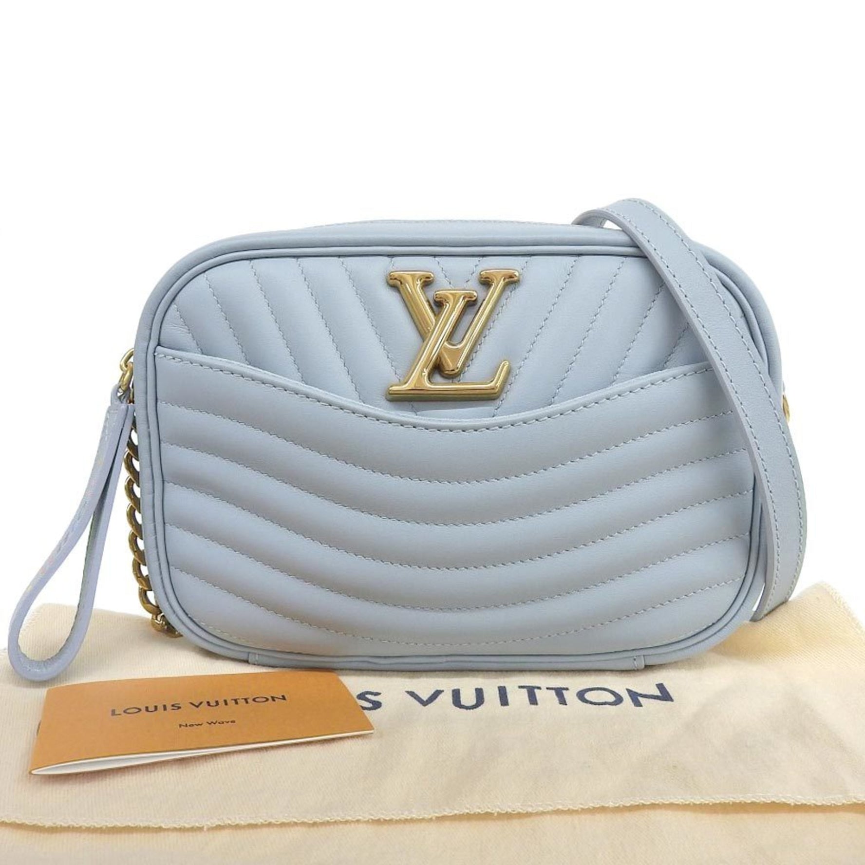 Louis Vuitton Epi New Wave Camera Bag Shoulder LV Light Blue
