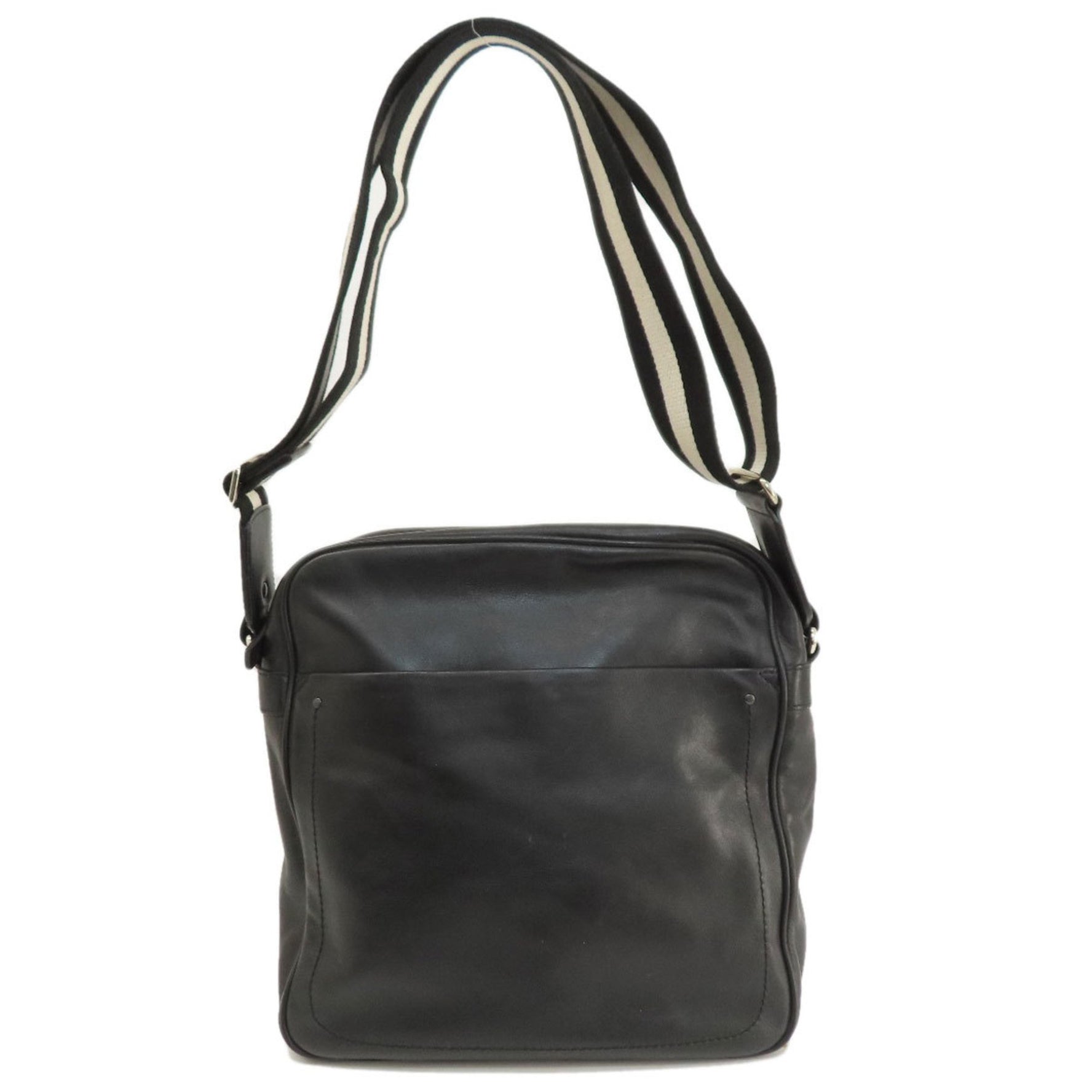 Bally Design Shoulder Bag Leather Women's