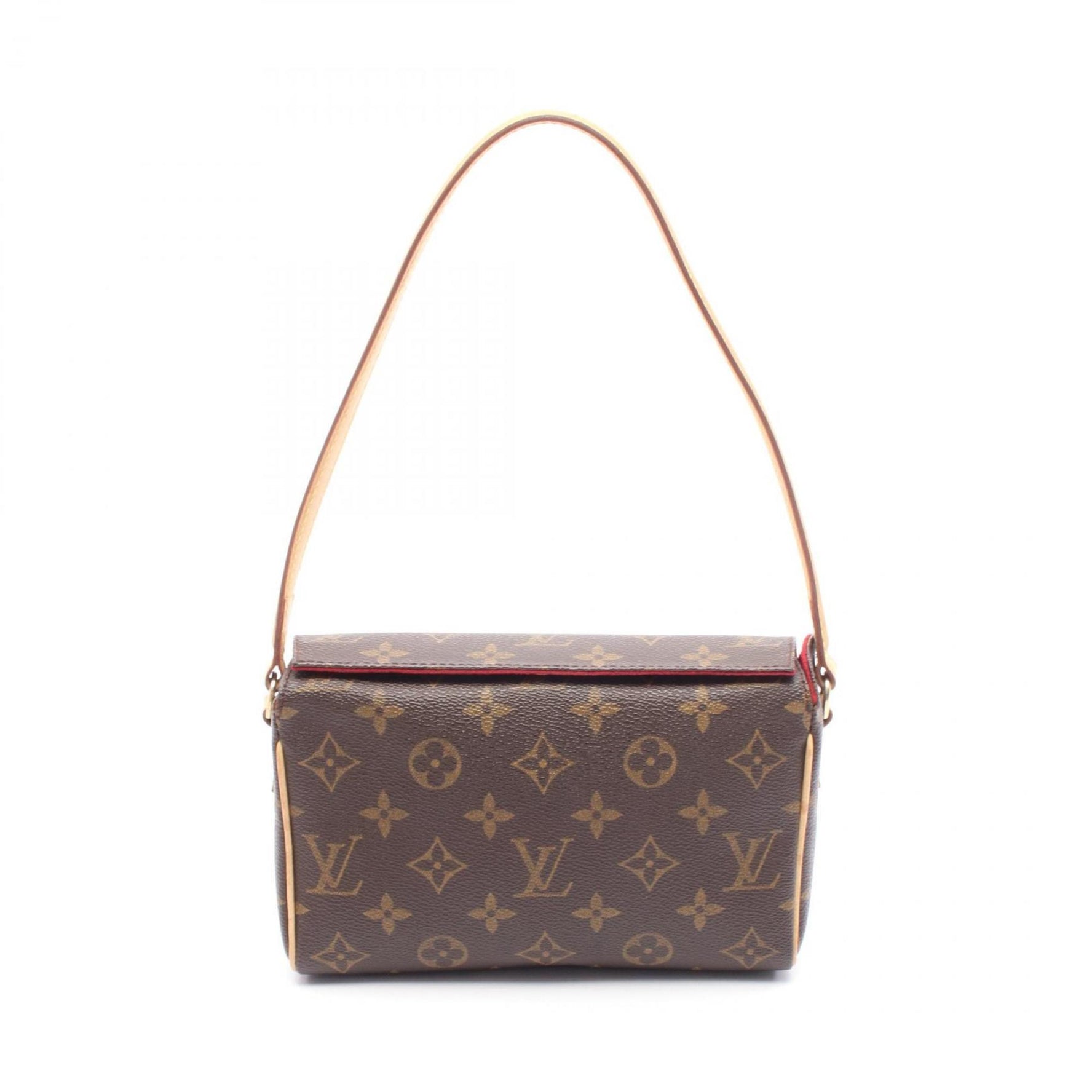 Louis Vuitton Recital Handbag Coated Canvas Leather Monogram Brown