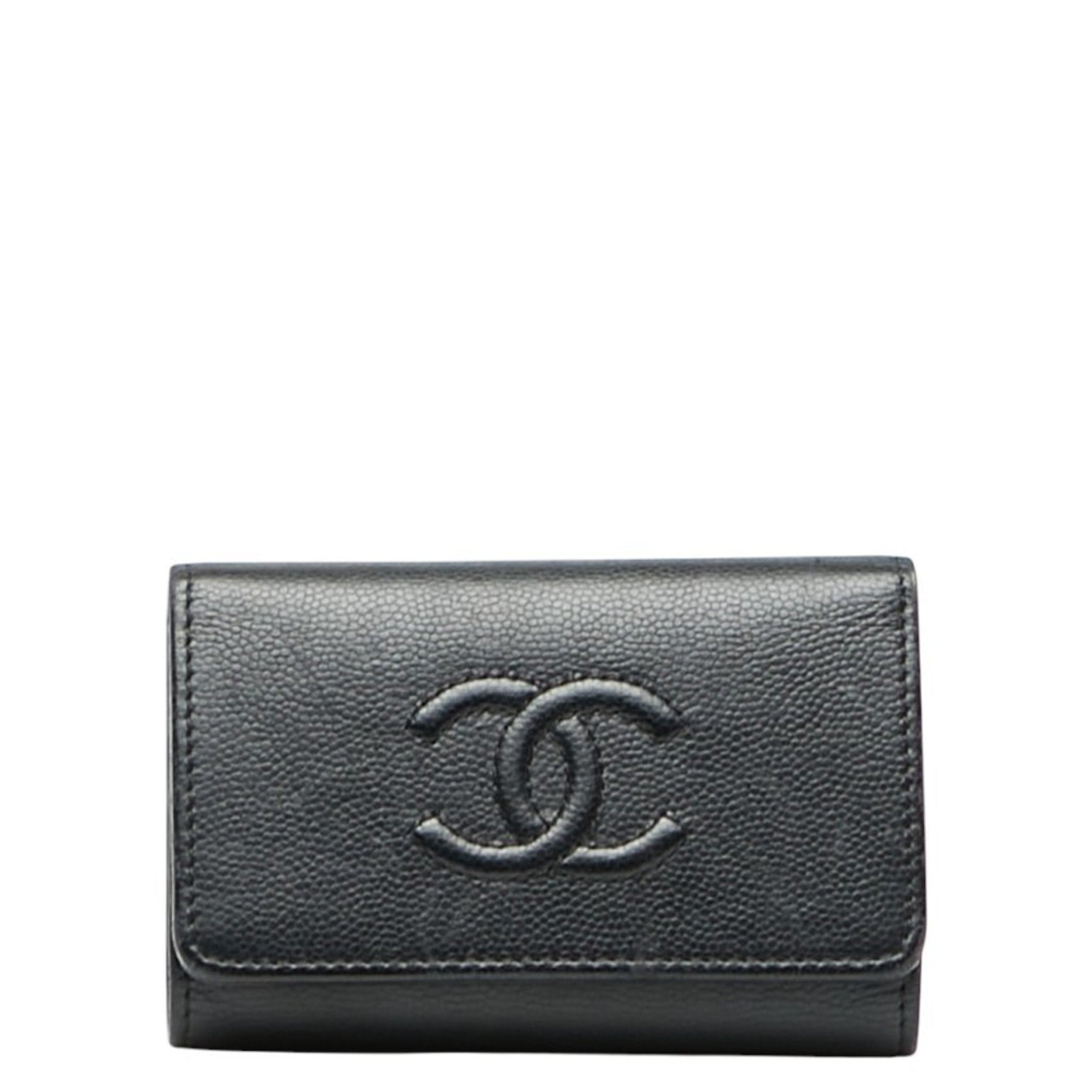 CHANEL Coco Mark Key Case, Caviar Leather