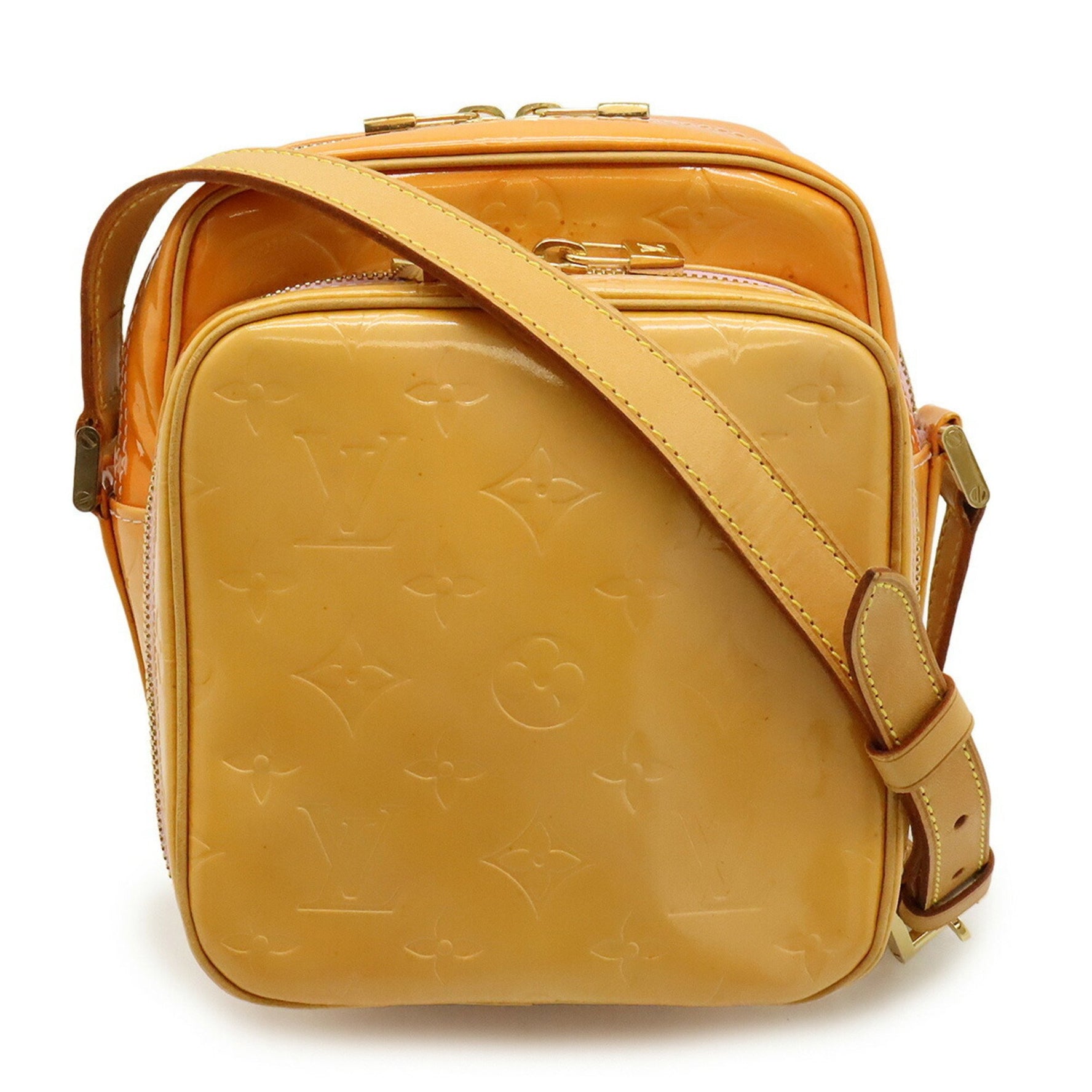 LOUIS VUITTON Monogram Vernis Worcester Shoulder Bag Pochette Enamel Rose Pink
