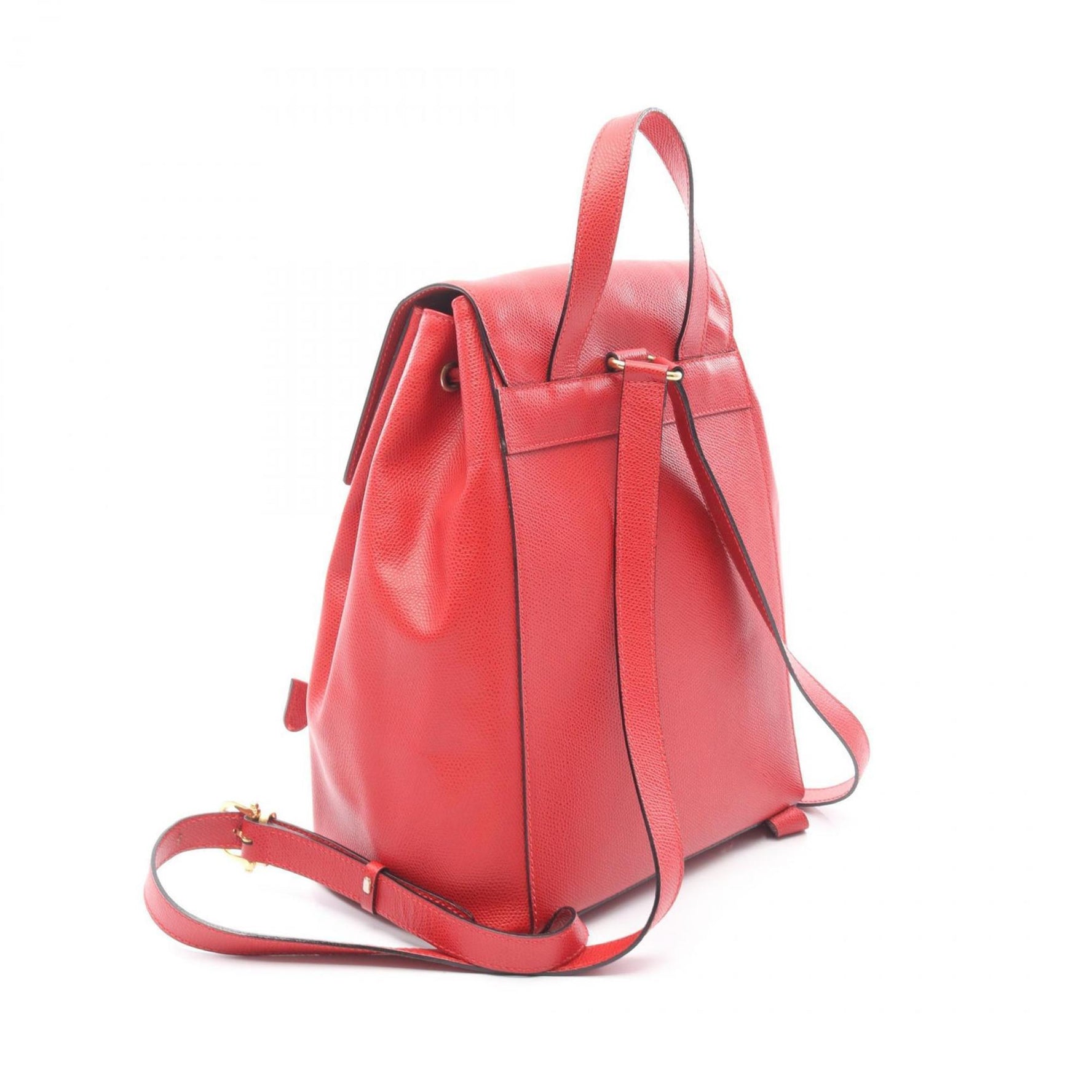 Celine rucksack, leather backpack bag, red