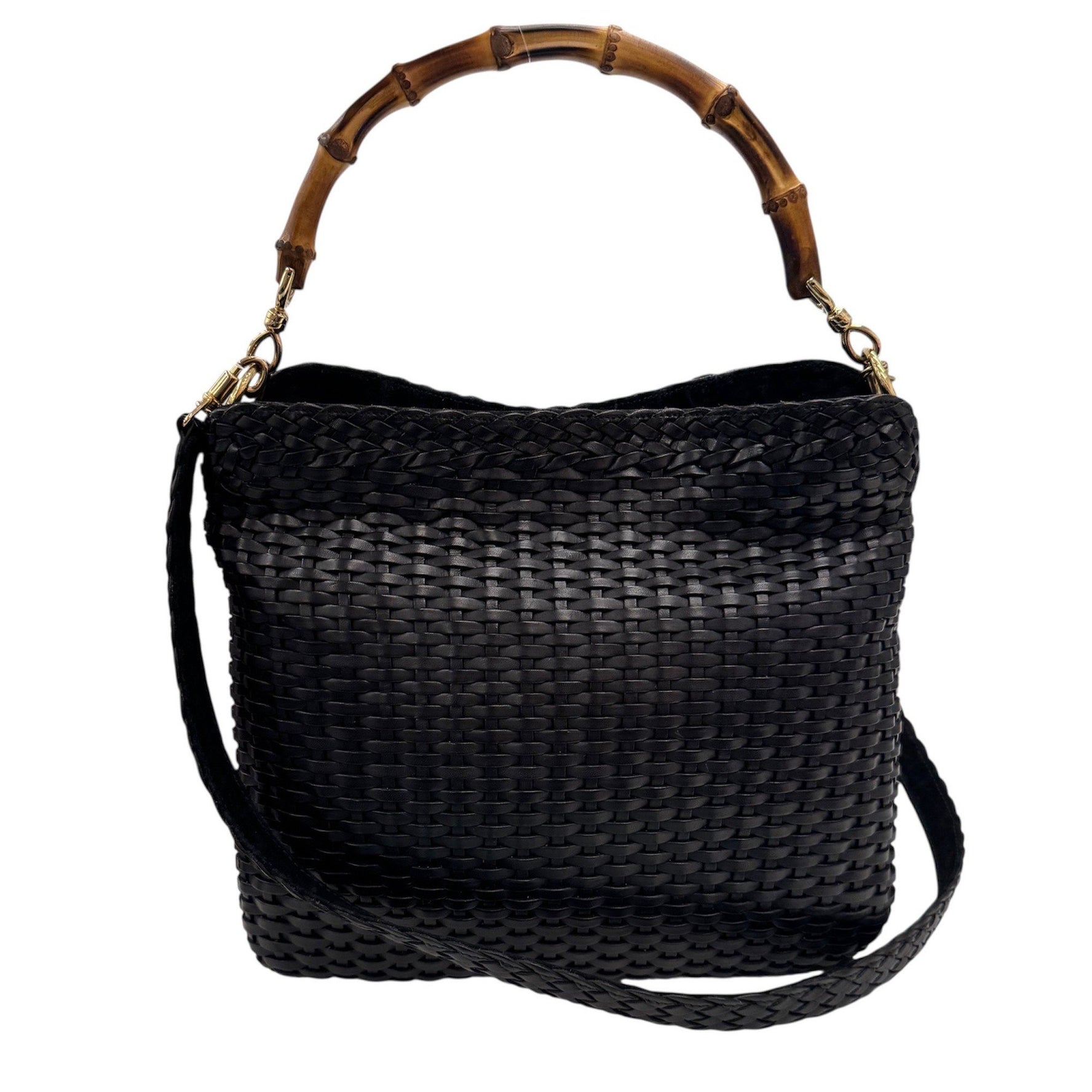 GUCCI Bamboo 001, 0166, 1638 Handbag Shoulder Bag Leather Women's