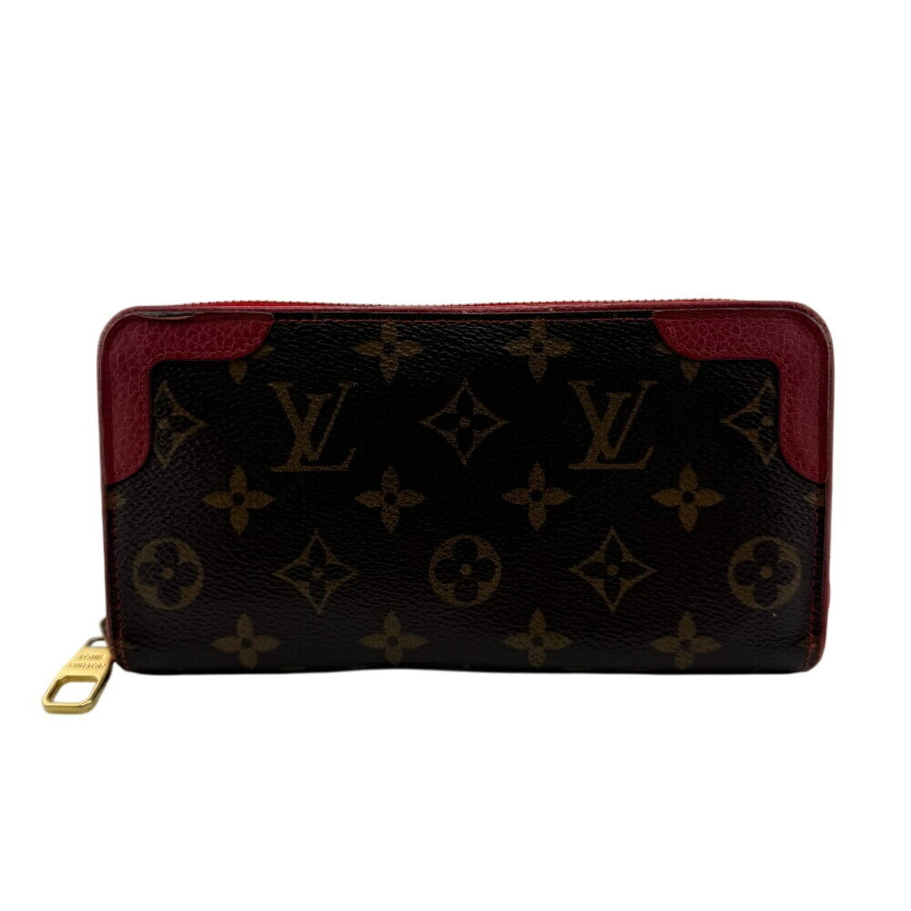 LOUIS VUITTON Retiro Round Zip Wallet Monogram Long Brown