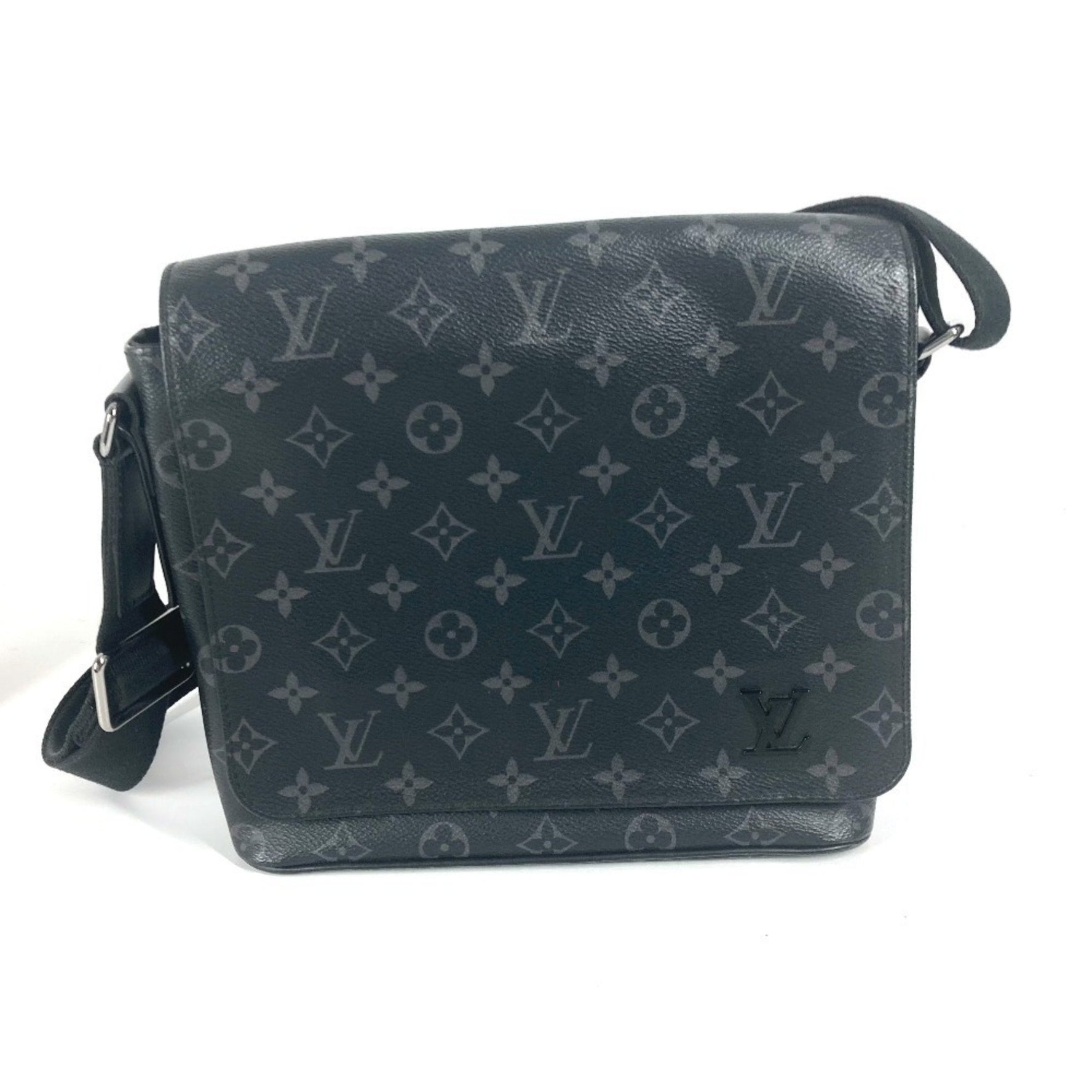 Louis Vuitton Monogram Eclipse District PM Bag Flap Crossbody Shoulder Canvas Men's