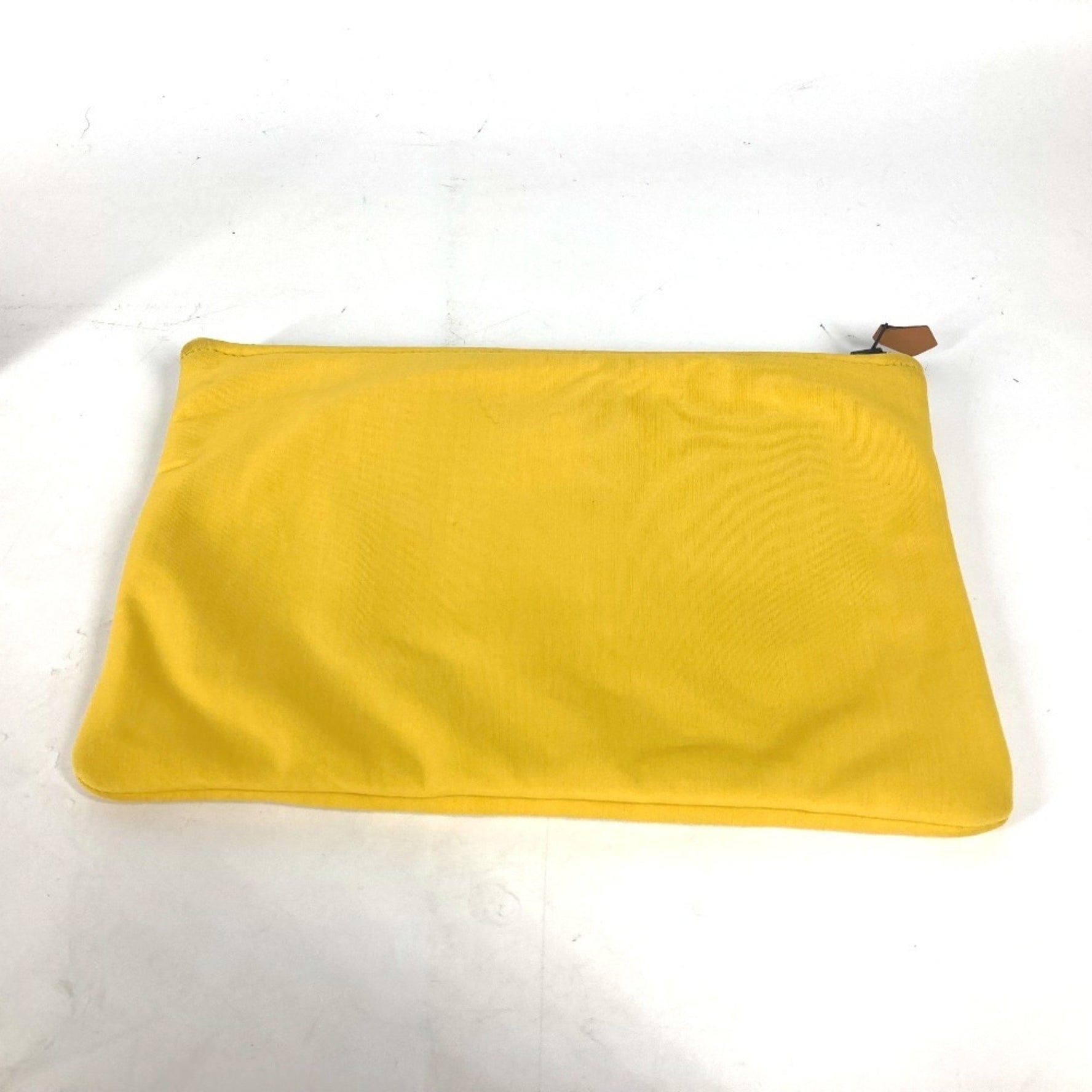 HERMES Neoban MM Pouch Bicolor Clutch Bag Polyamide Men's Women's Yellow