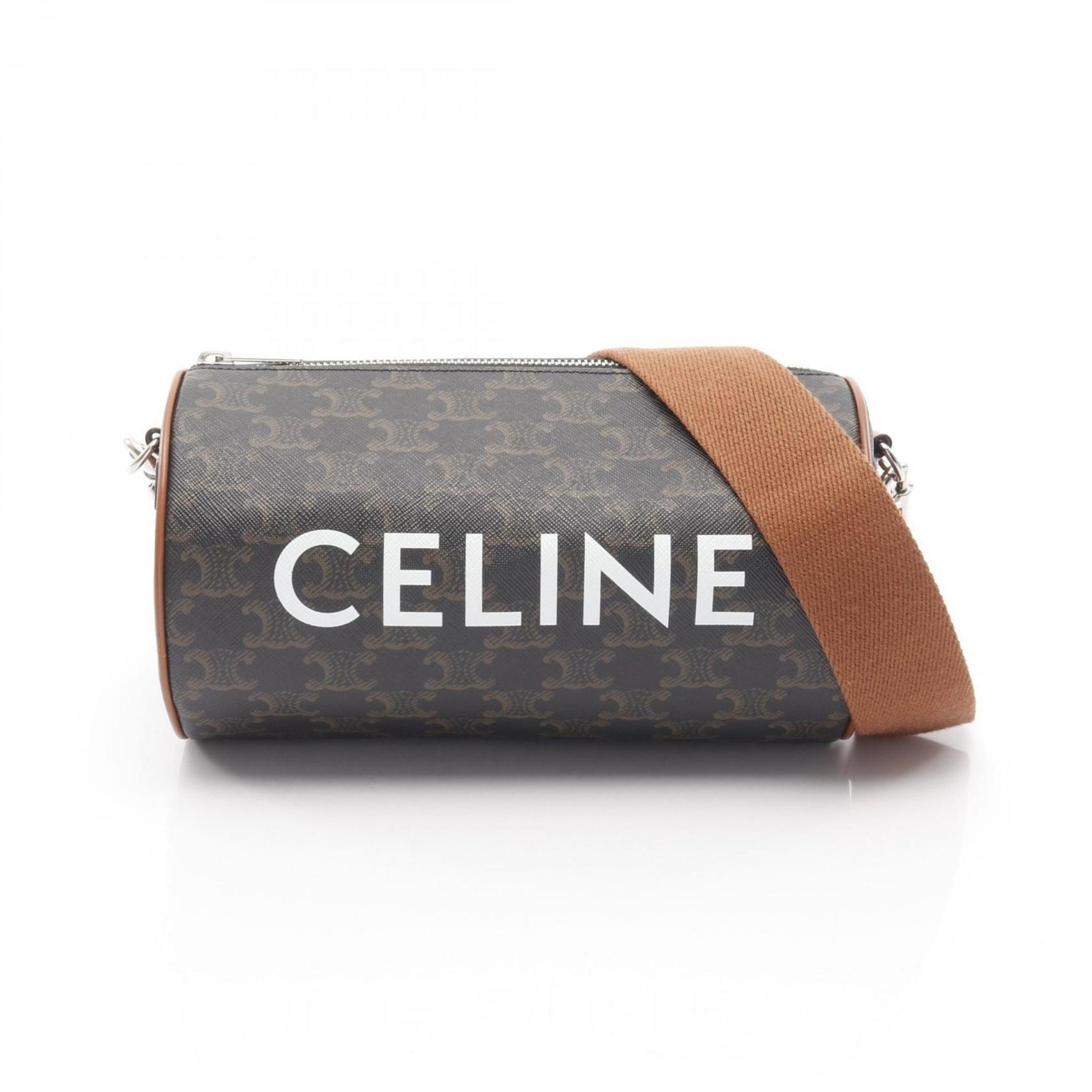 Celine Triomphe Shoulder Bag, PVC-Coated Canvas and Leather