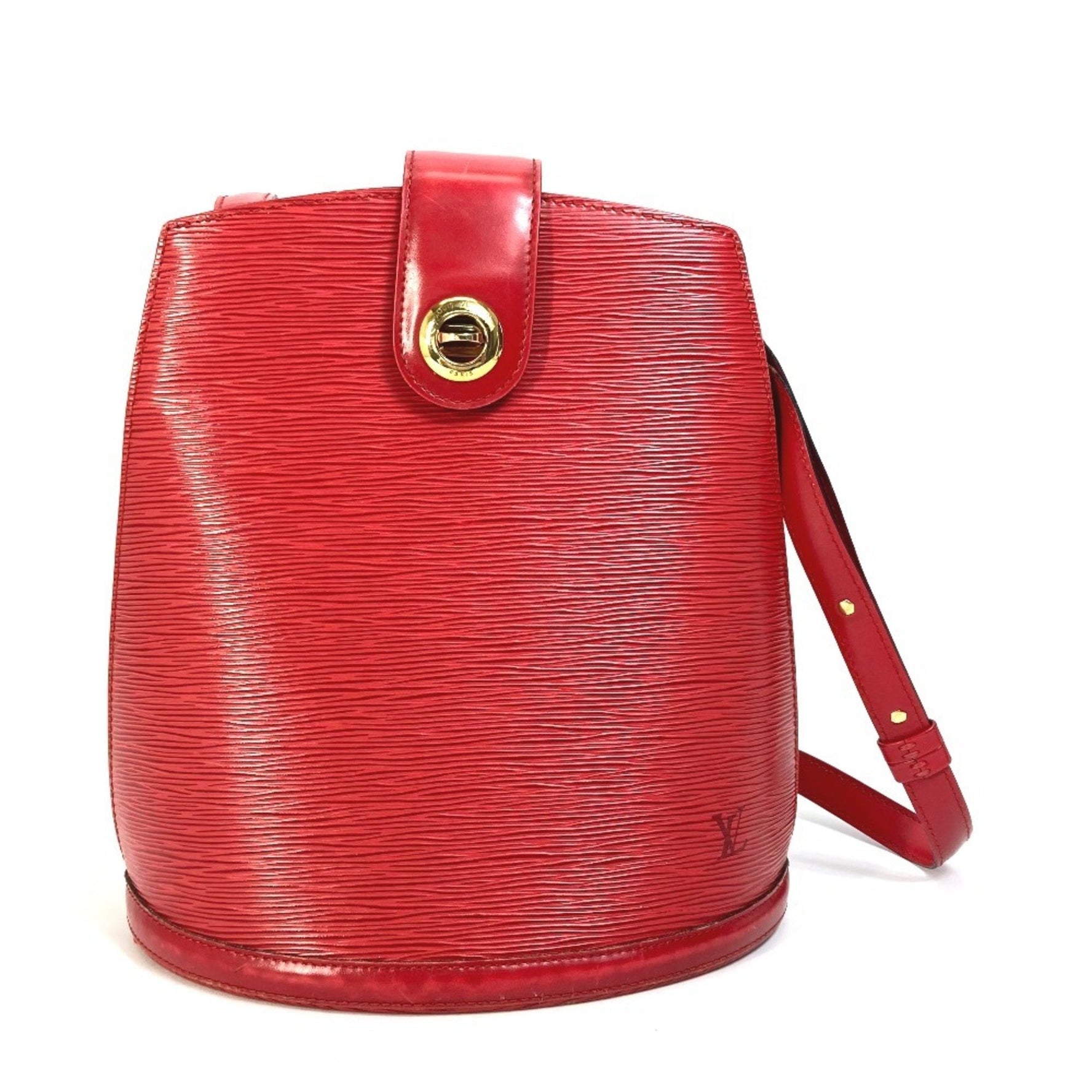 LOUIS VUITTON M52257 Epi Cluny Shoulder Bag in Leather, Women's, Castilian Red