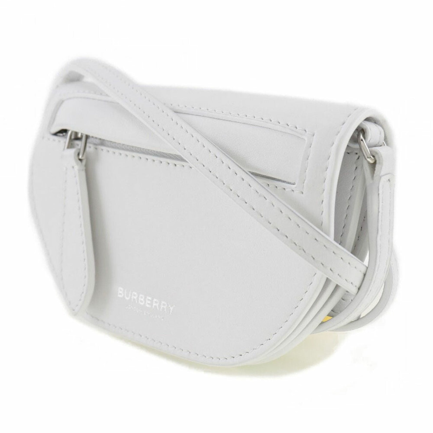 BURBERRY Burberry Olympia Mini Shoulder Bag Leather White Women's