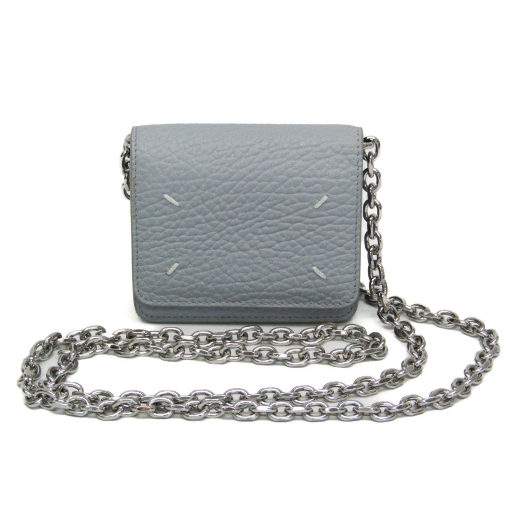 Maison Margiela Leather Chain/Shoulder Wallet Light Blue