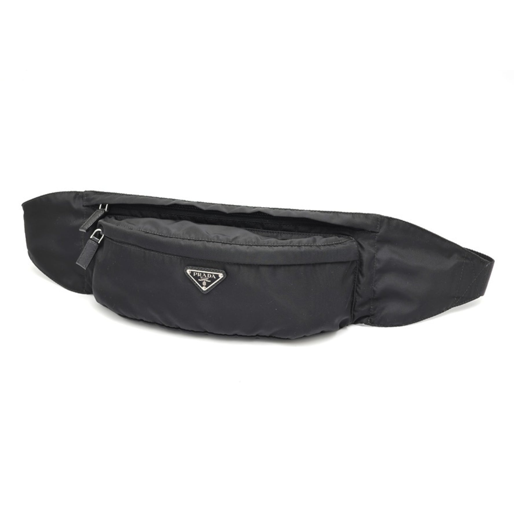 PRADA Nylon Belt Bag Body 2VL132 Black S-157631