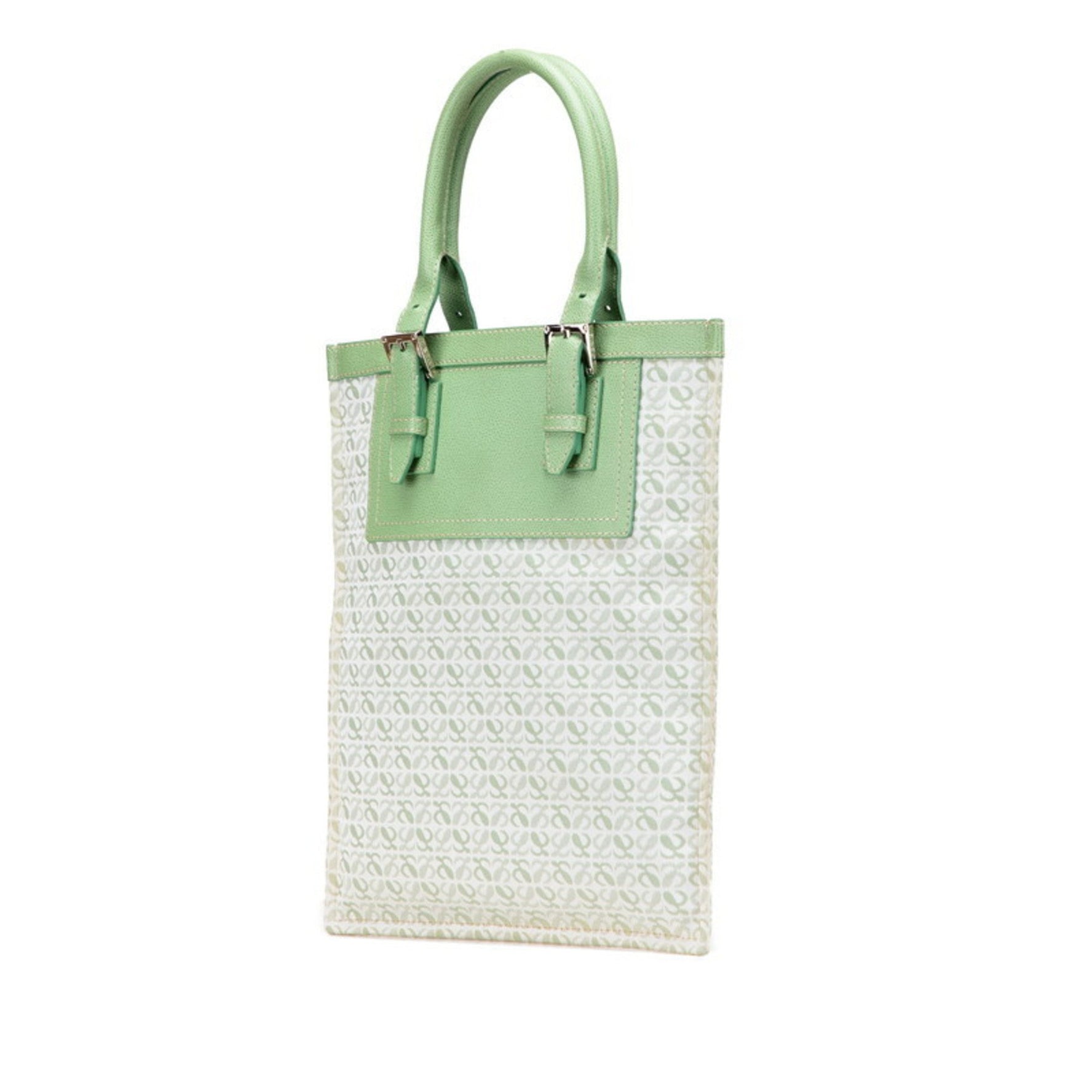 LOEWE Repeat Anagram Tote Bag Handbag Canvas Leather